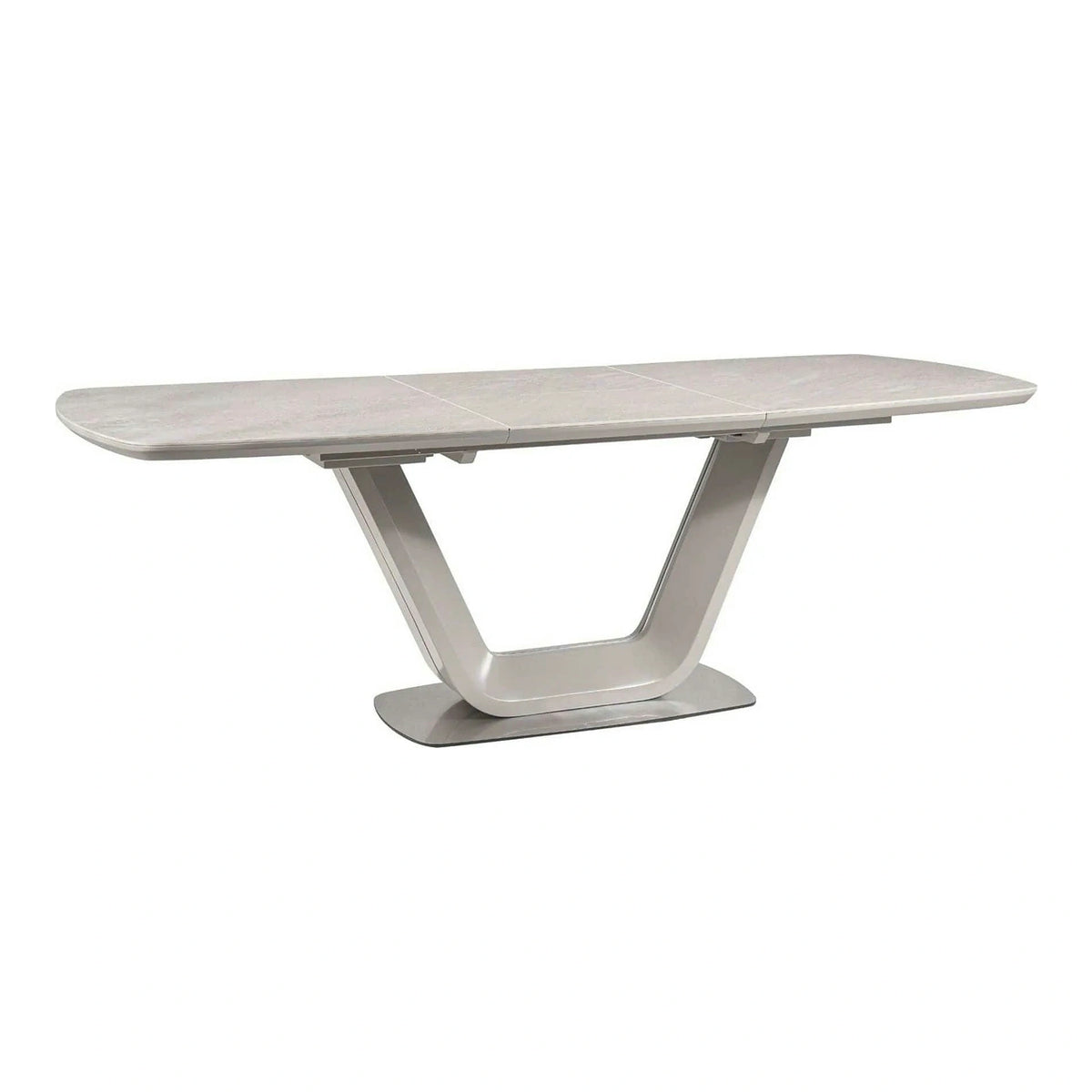 Masa ARMANI, gri cu efect de marmura, 160/220x90x76 cm