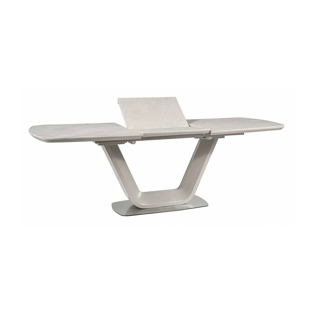 Masa ARMANI, gri cu efect de marmura, 160/220x90x76 cm