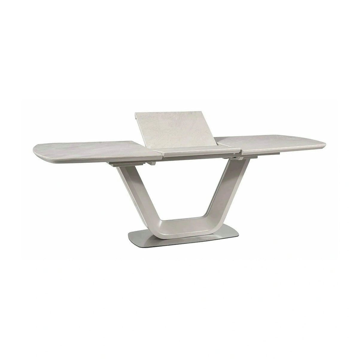 Masa ARMANI, gri cu efect de marmura, 160/220x90x76 cm
