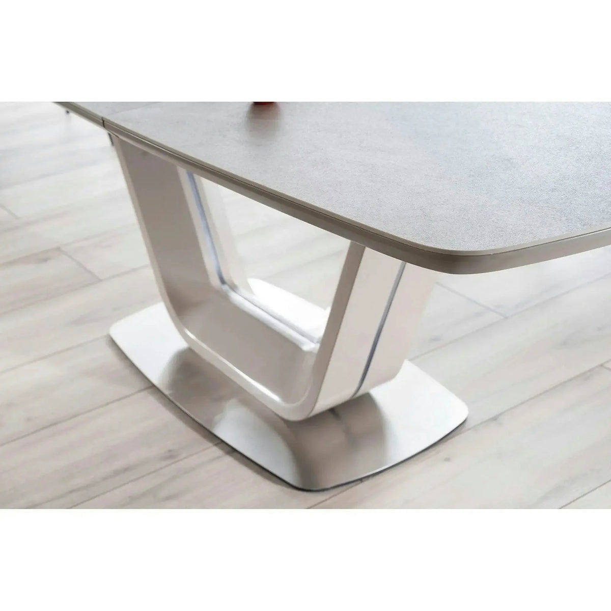 Masa ARMANI, gri cu efect de marmura, 160/220x90x76 cm