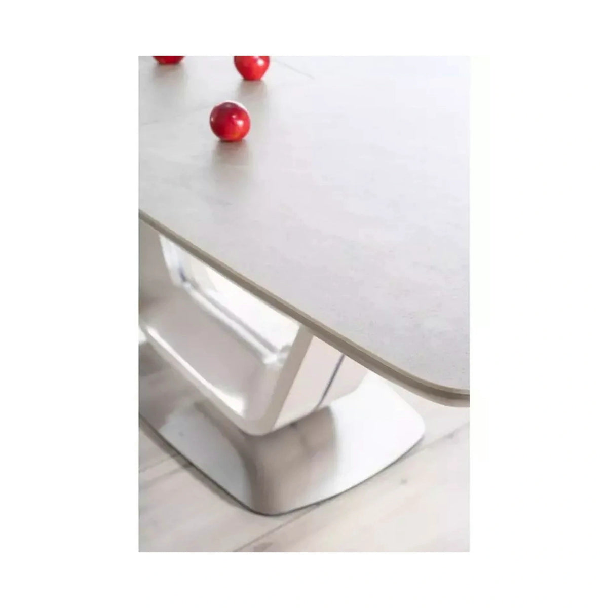 Masa ARMANI, gri cu efect de marmura, 160/220x90x76 cm