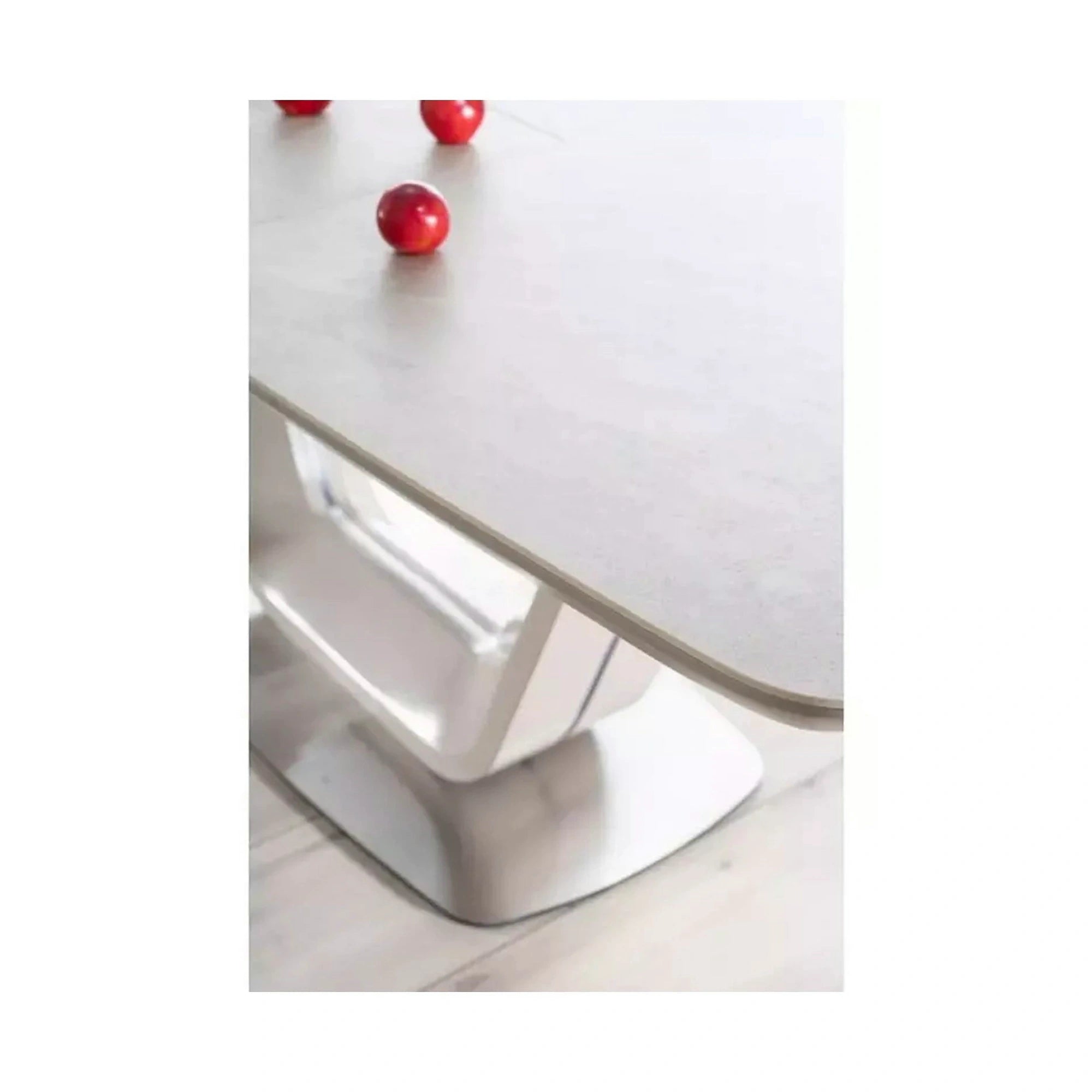 Masa ARMANI, gri cu efect de marmura, 160/220x90x76 cm