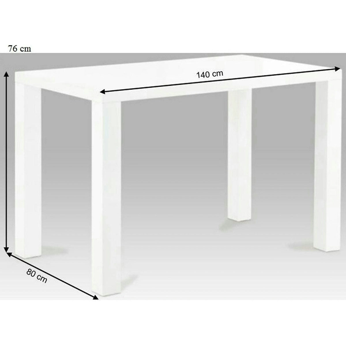 Masa ASPER TYP NEW 3, alb, 140x80x76 cm