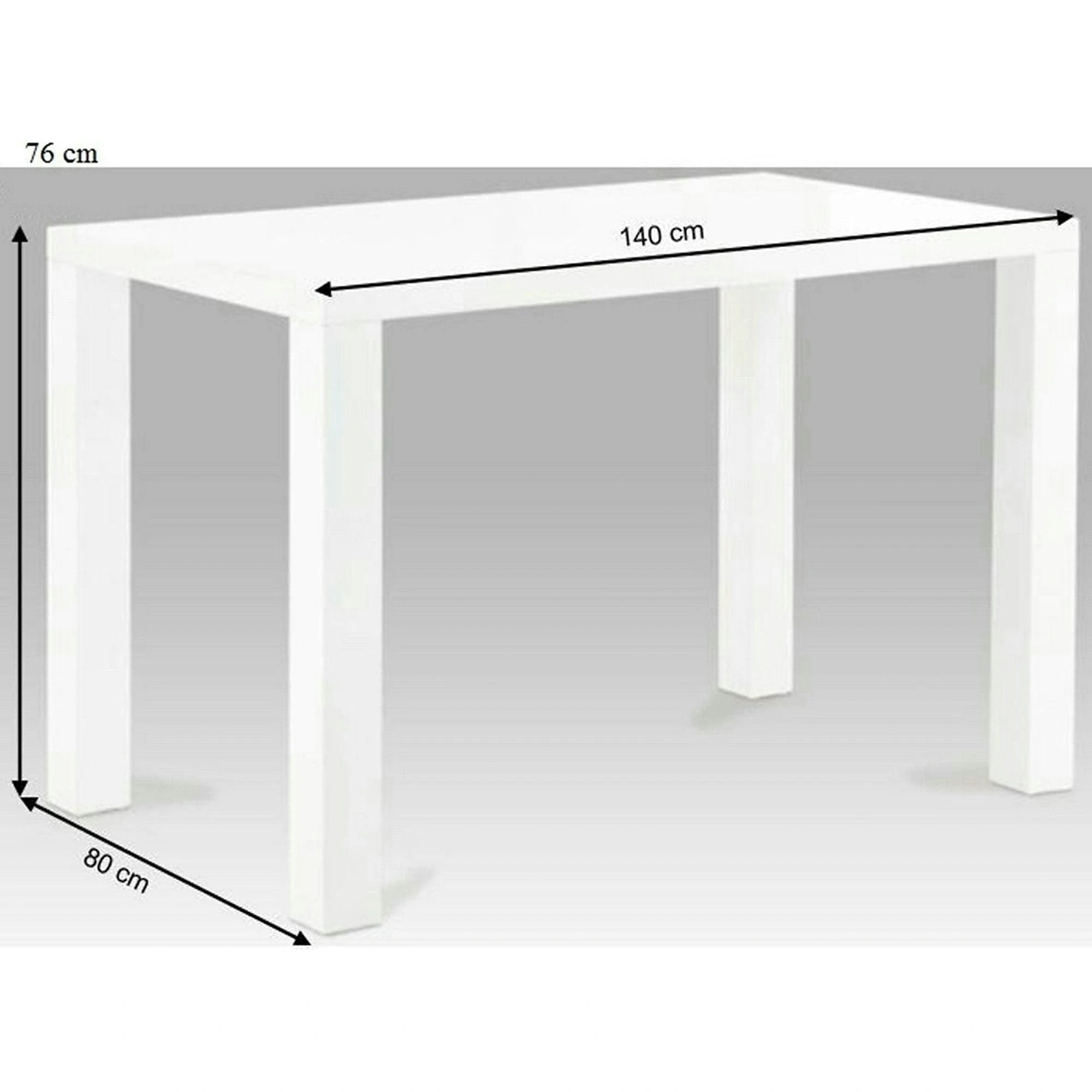 Masa ASPER TYP NEW 3, alb, 140x80x76 cm