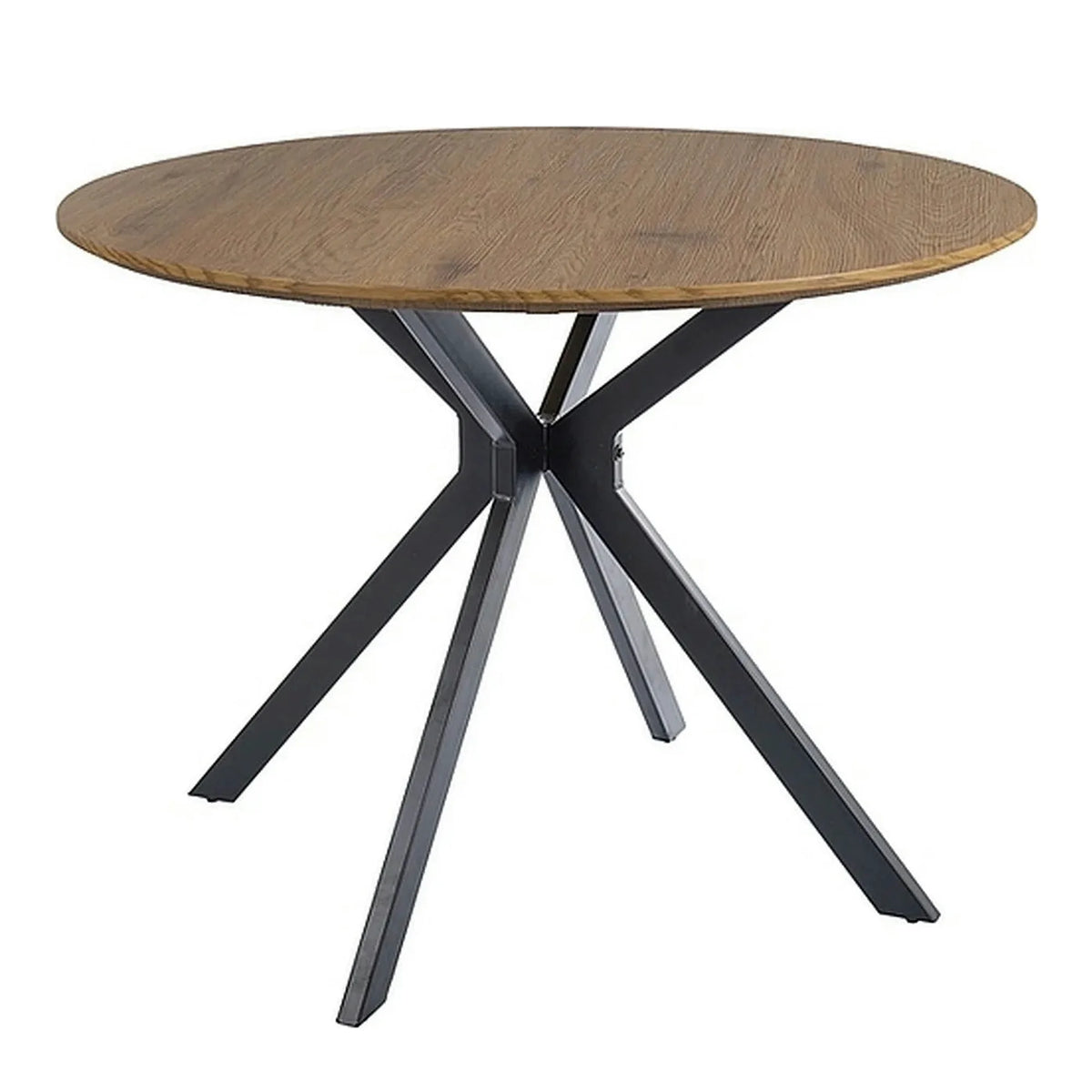 Masa ASTER, stejar/negru, 100x100x76 cm