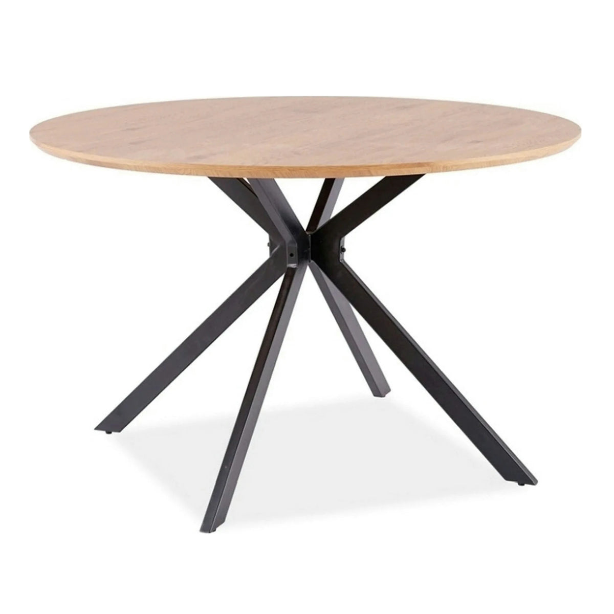 Masa ASTER, stejar/negru, 120x120x75 cm