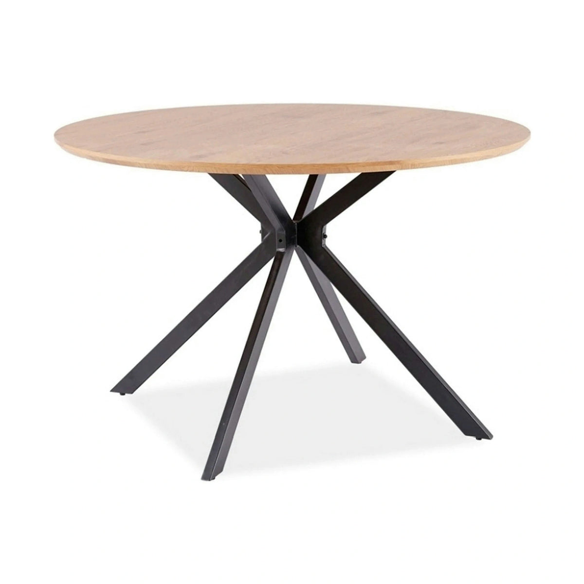 Masa ASTER, stejar/negru, 120x120x75 cm
