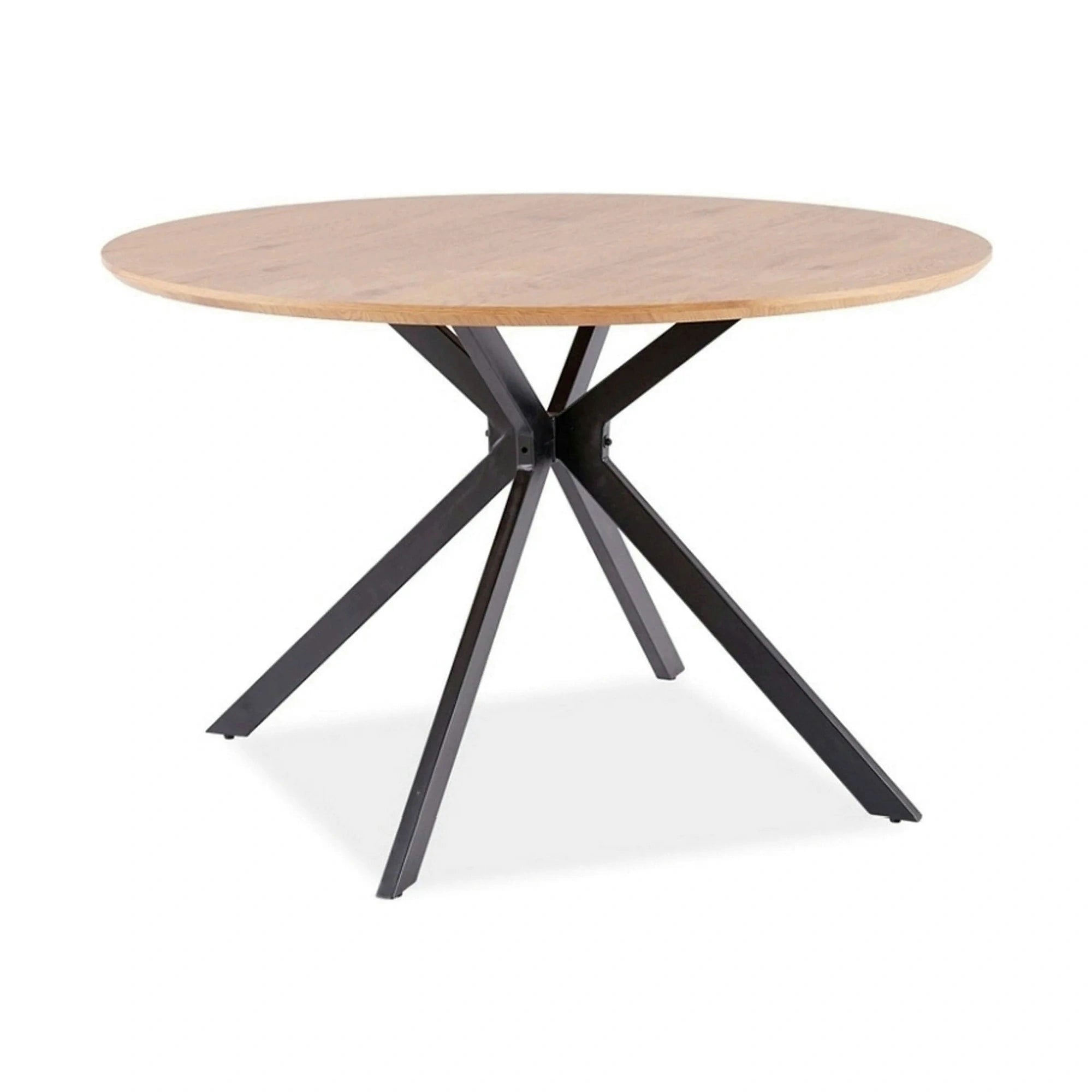 Masa ASTER, stejar/negru, 120x120x75 cm