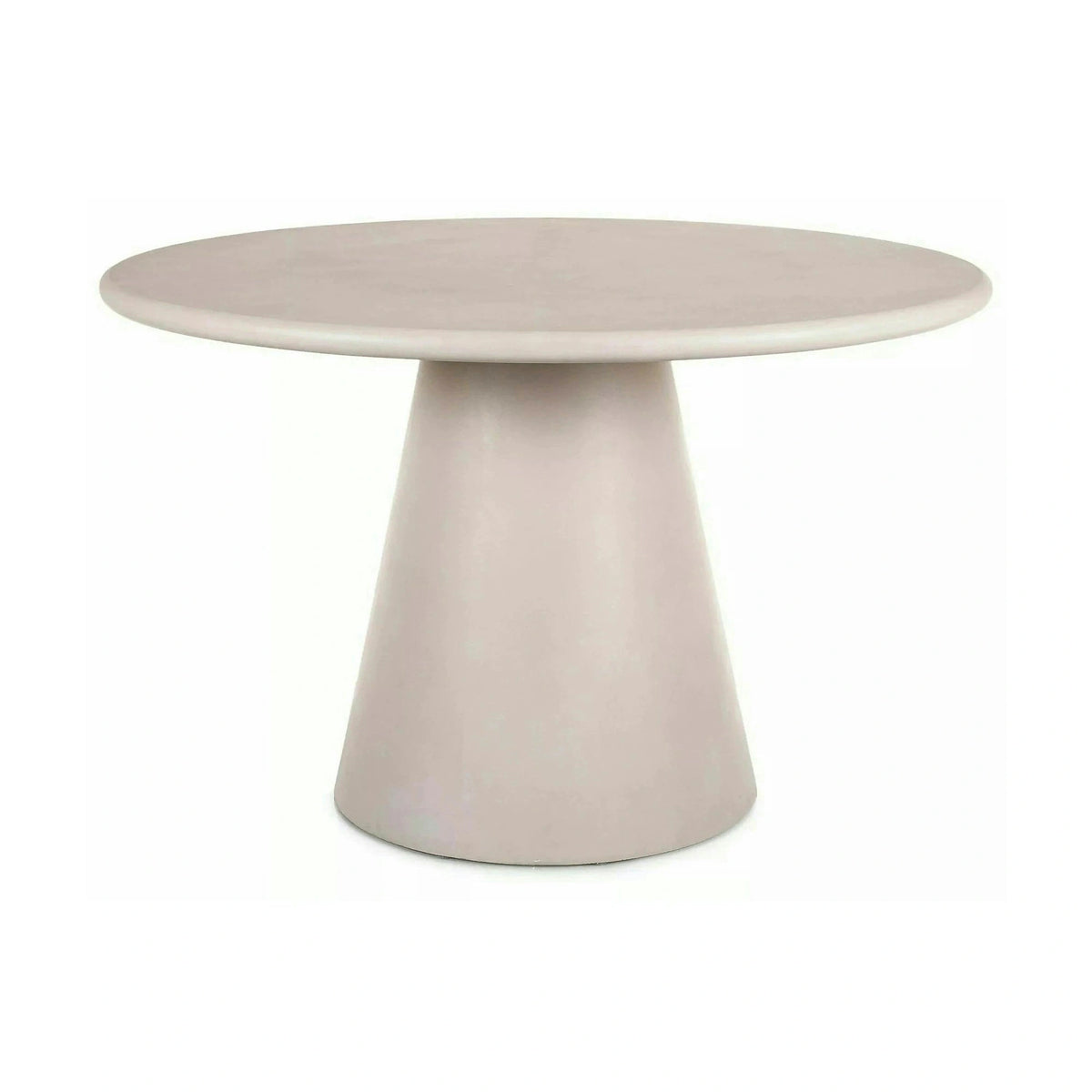 Masă AURORA, gri deschis, MDF/microciment, Ø120x76 cm