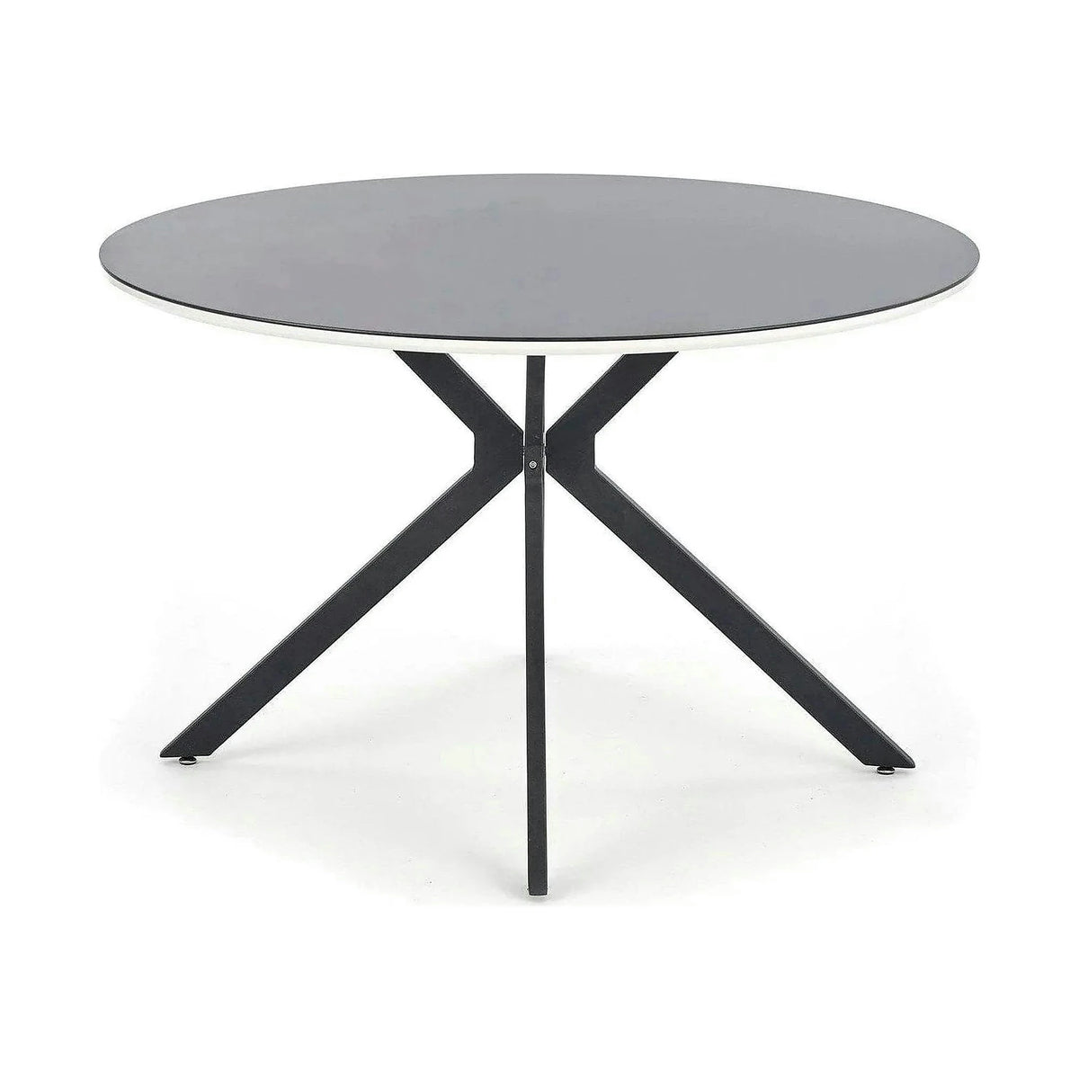 Masa AVELAR, negru, 120x120x76 cm