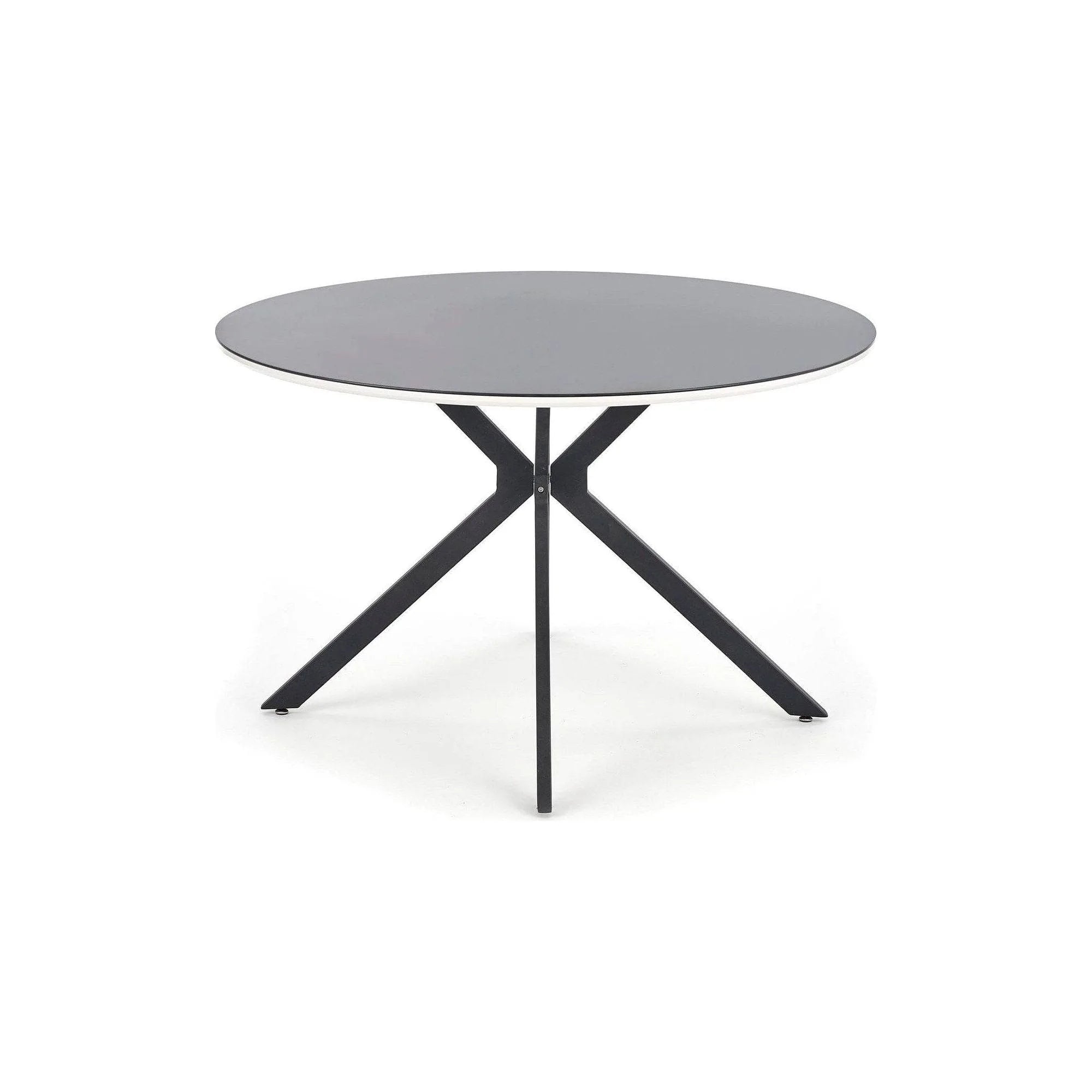 Masa AVELAR, negru, 120x120x76 cm