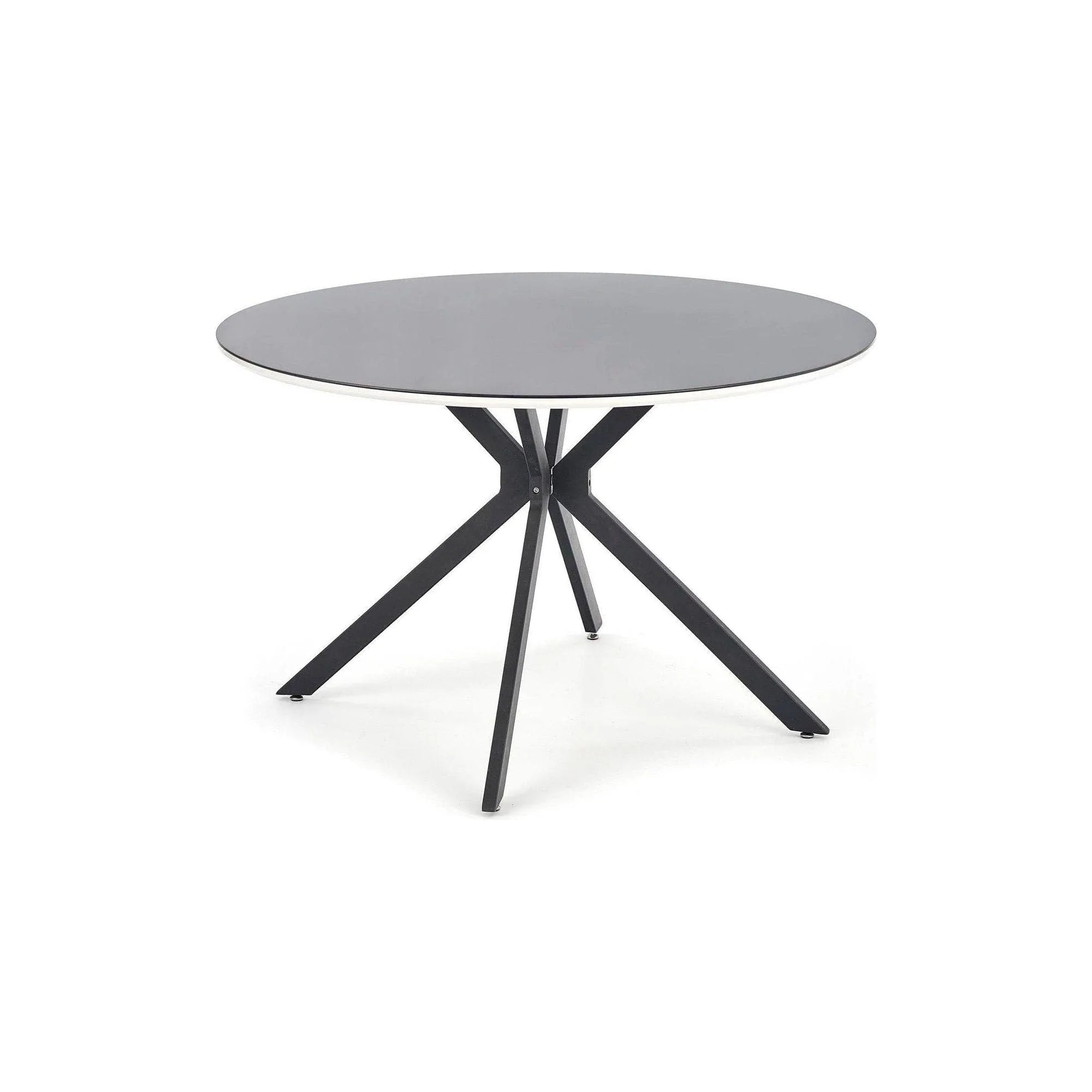 Masa AVELAR, negru, 120x120x76 cm