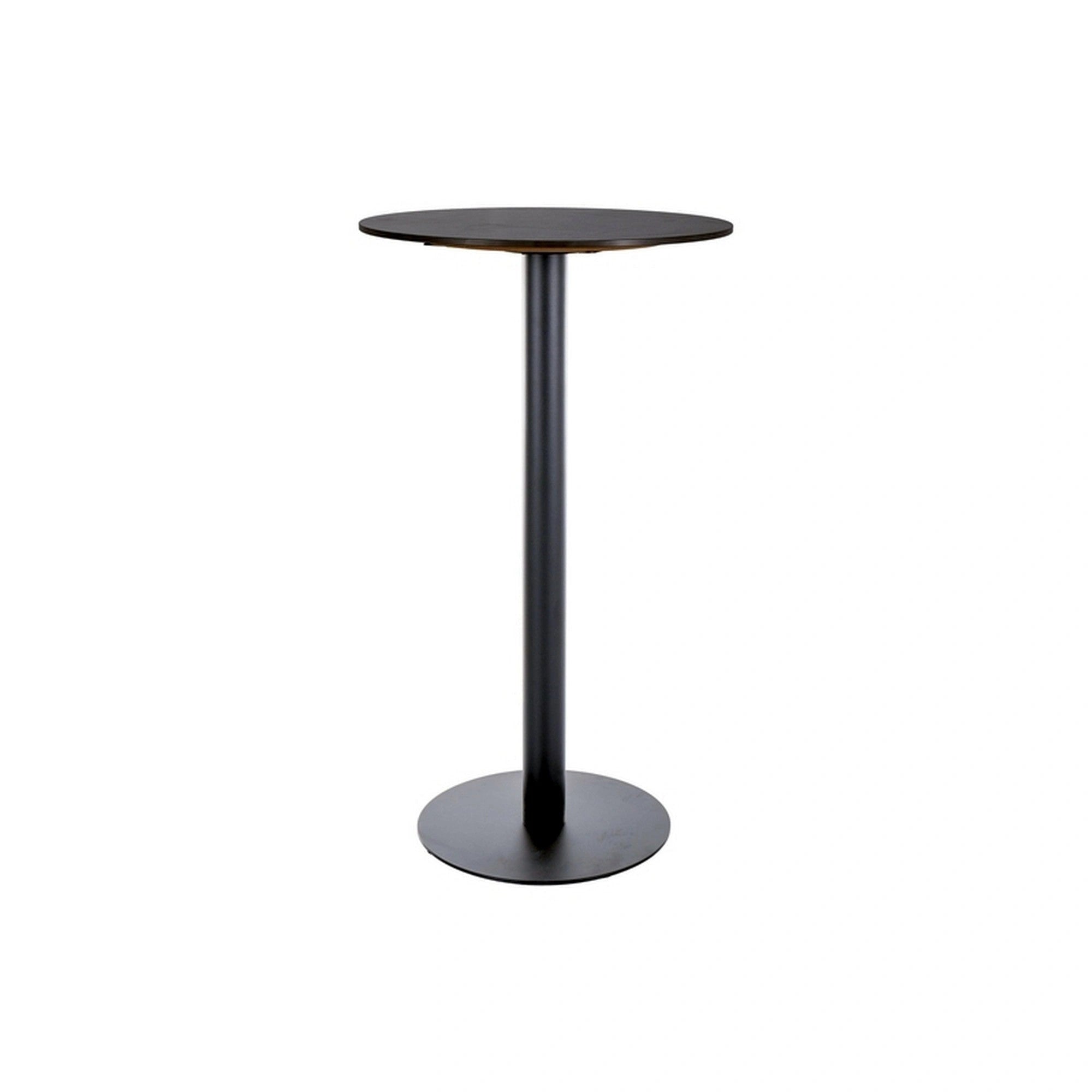 Masa bar BT-007, negru cu efect de marmura/negru, ceramica/metal, 60x105 cm