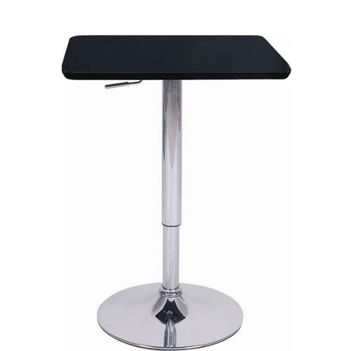 Masa bar FLORIAN, negru/crom, 57x84/110 cm