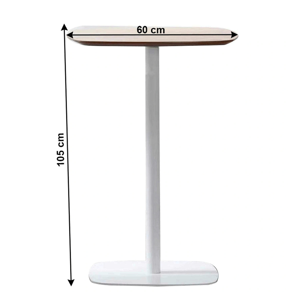 Masa bar HARLOV, stejar/alb, 60x105 cm