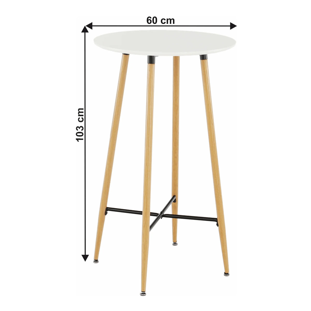 Masa bar IMAM, alb/stejar, 60x102 cm