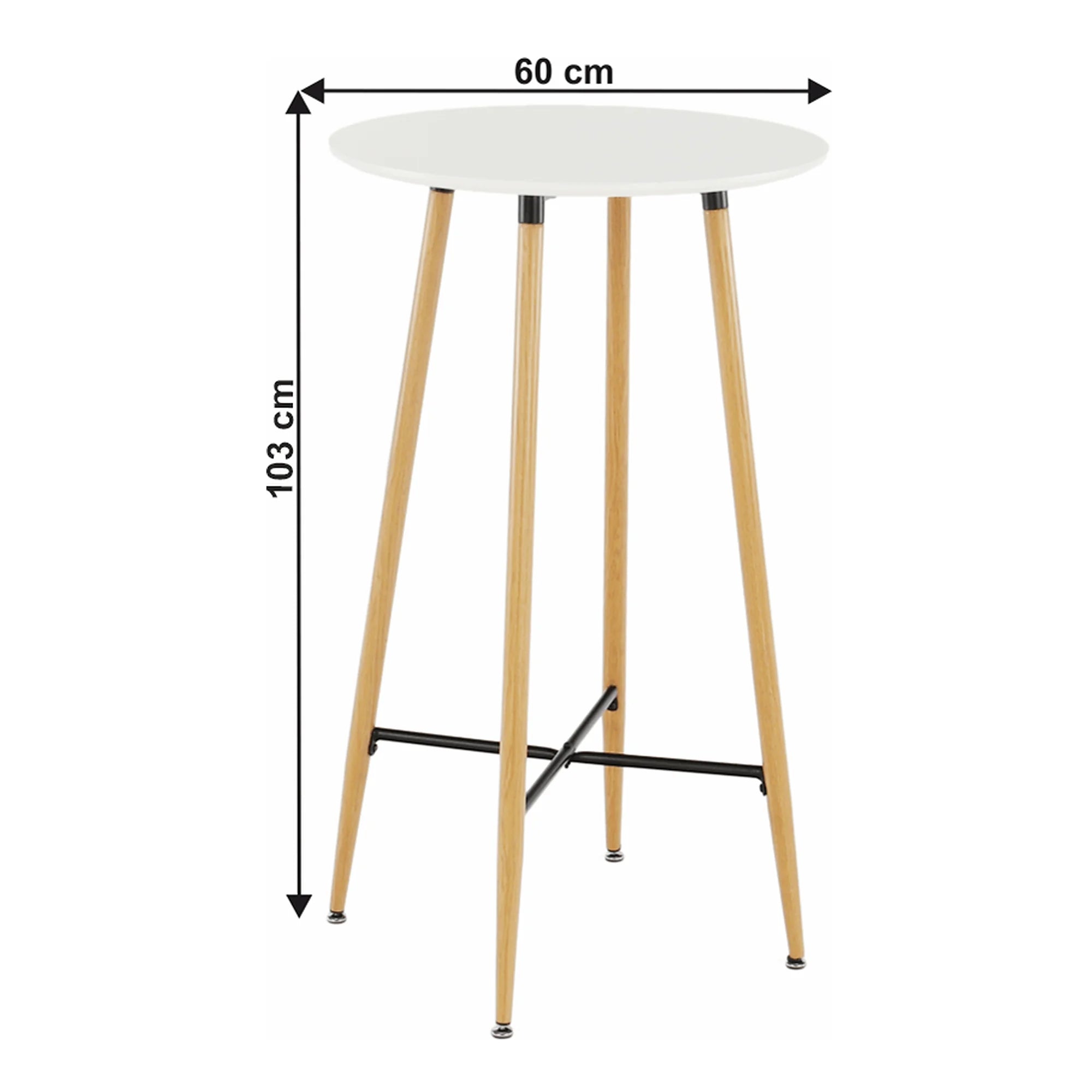 Masa bar IMAM, alb/stejar, 60x102 cm