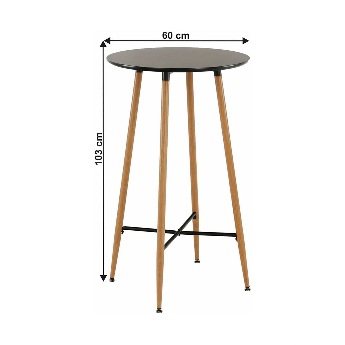 Masa bar IMAM, negru/stejar, 60x102 cm