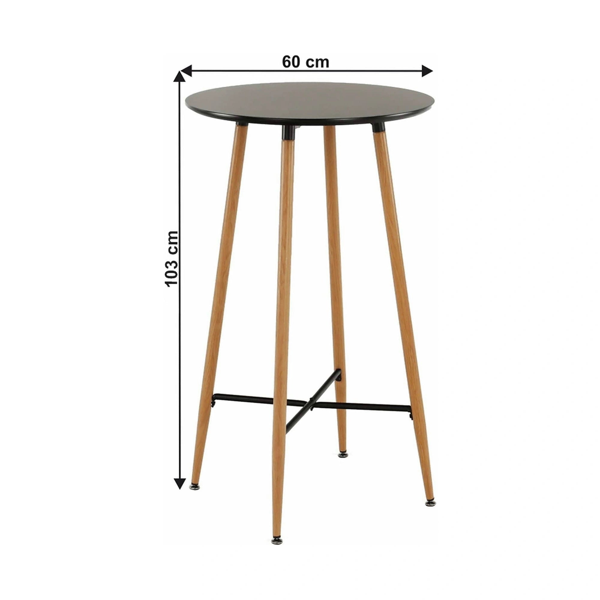 Masa bar IMAM, negru/stejar, 60x102 cm