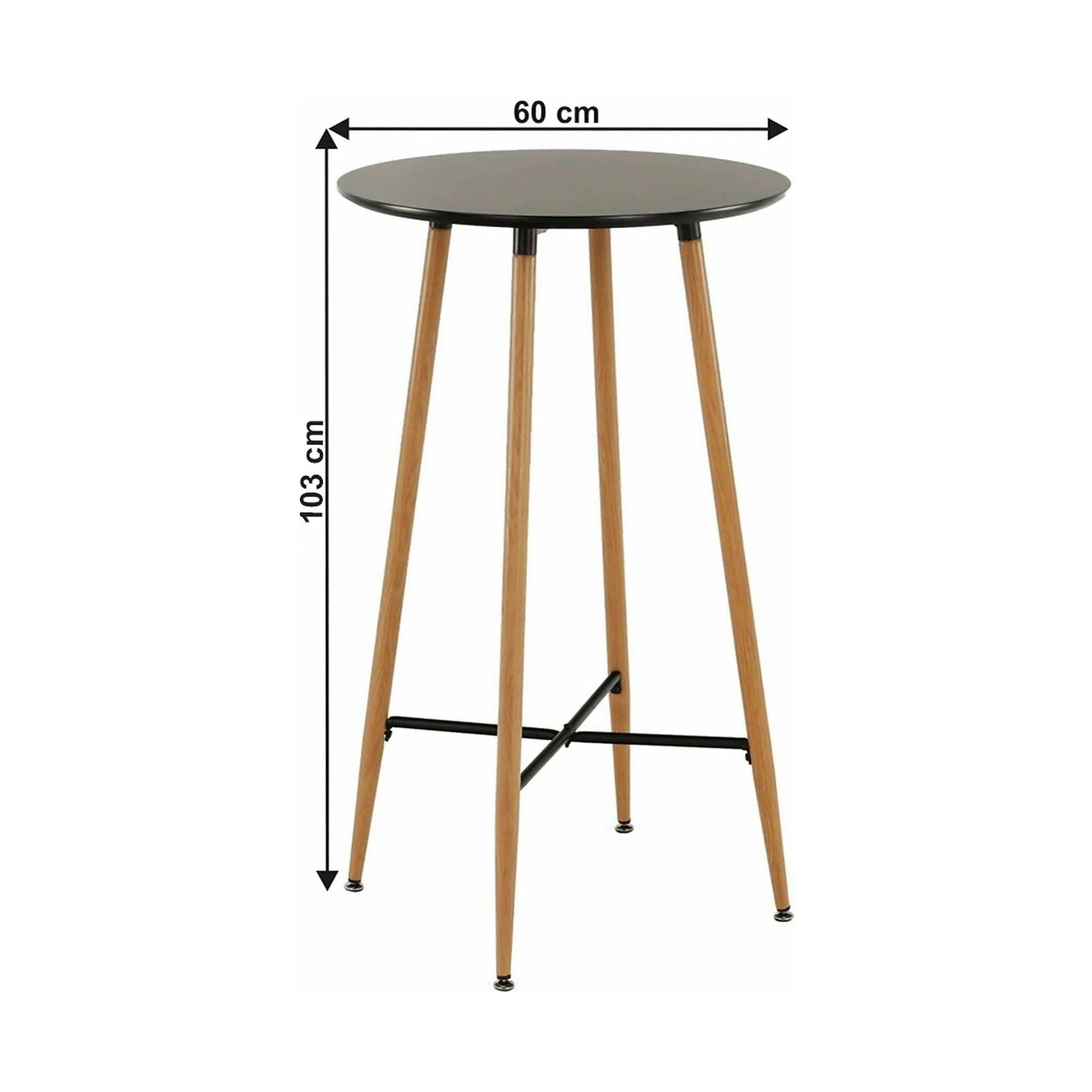 Masa bar IMAM, negru/stejar, 60x102 cm
