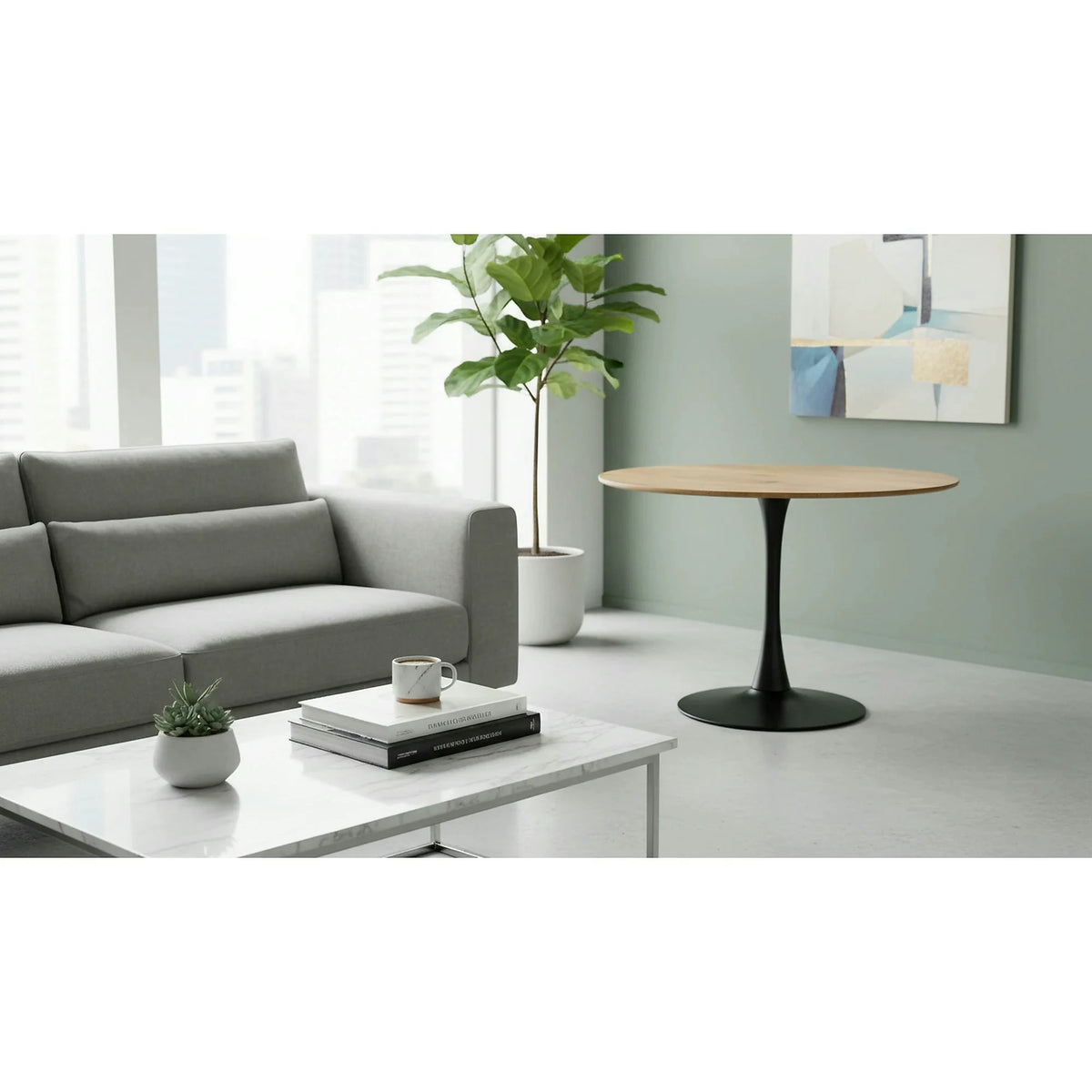 Masa bar REVENTON NEW, stejar/negru, 110x110x74 cm
