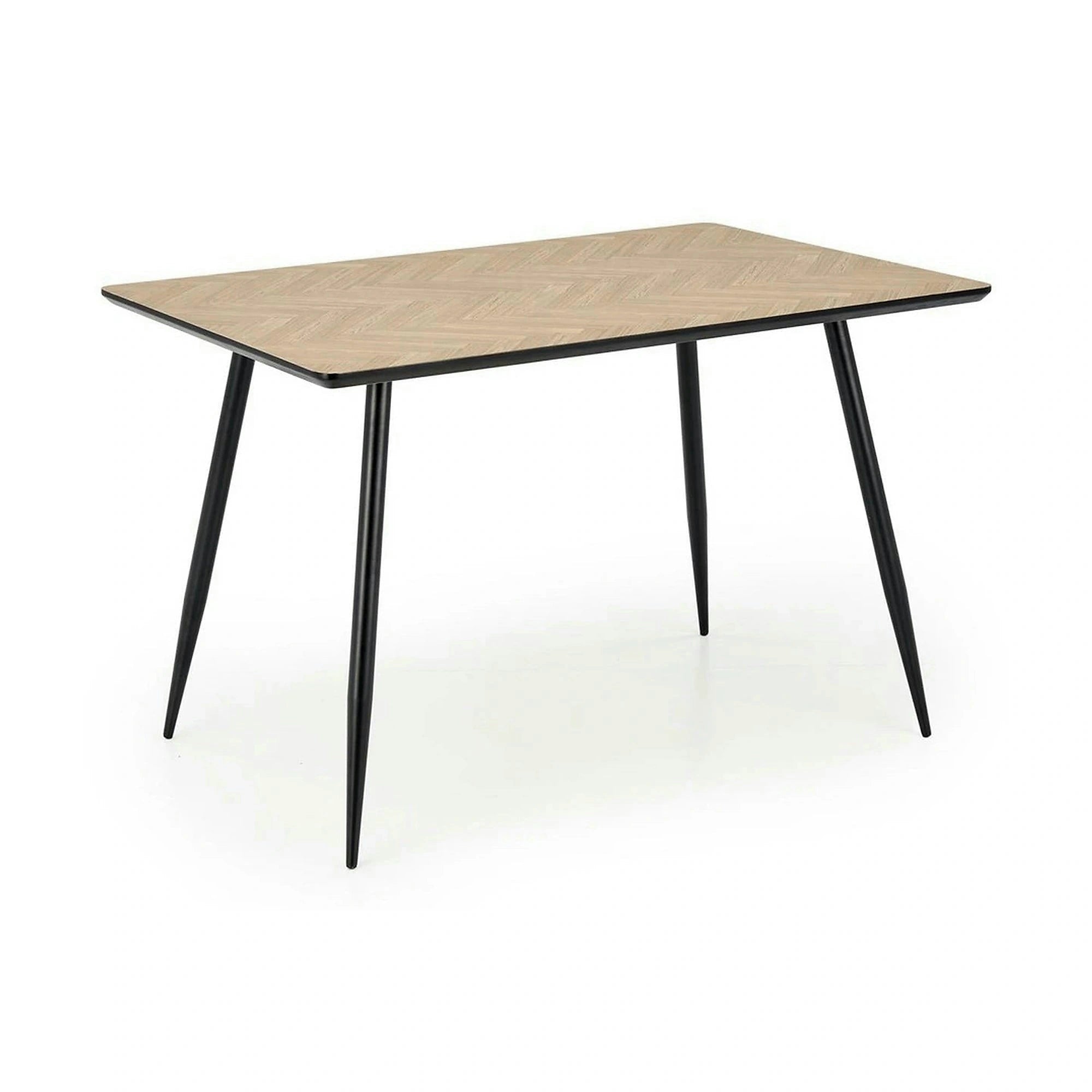 Masa BERTO, stejar/negru, 120x80x77 cm