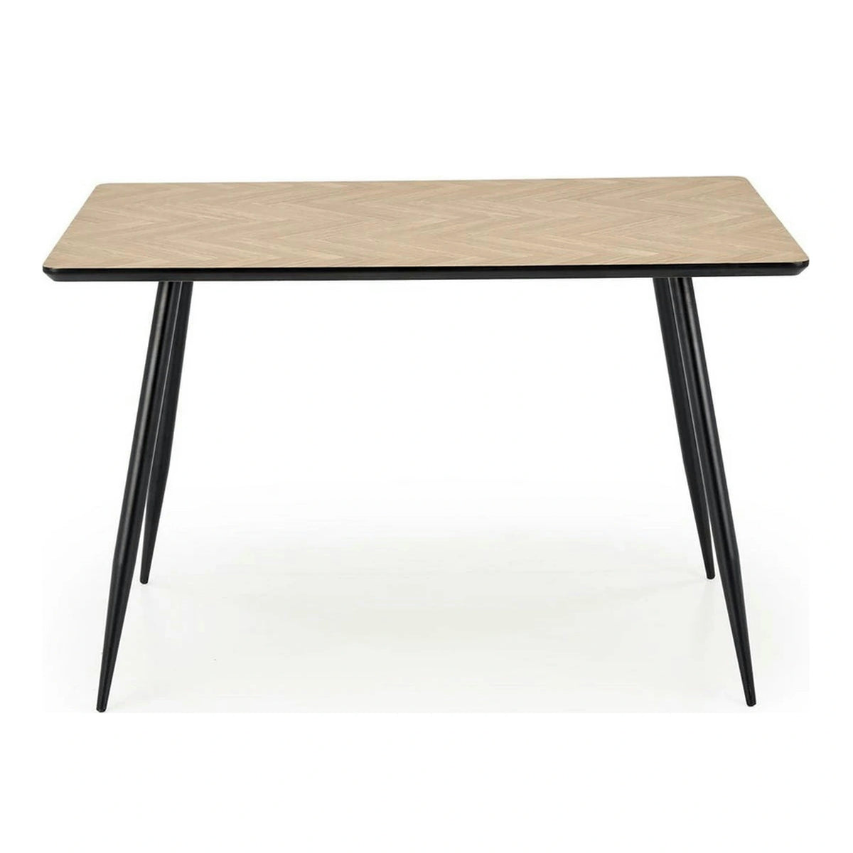 Masa BERTO, stejar/negru, 120x80x77 cm