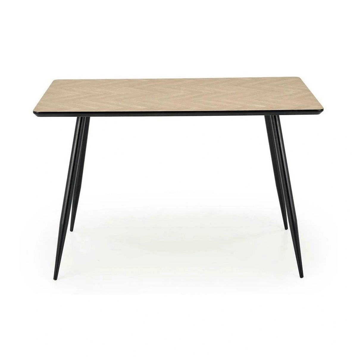 Masa BERTO, stejar/negru, 120x80x77 cm