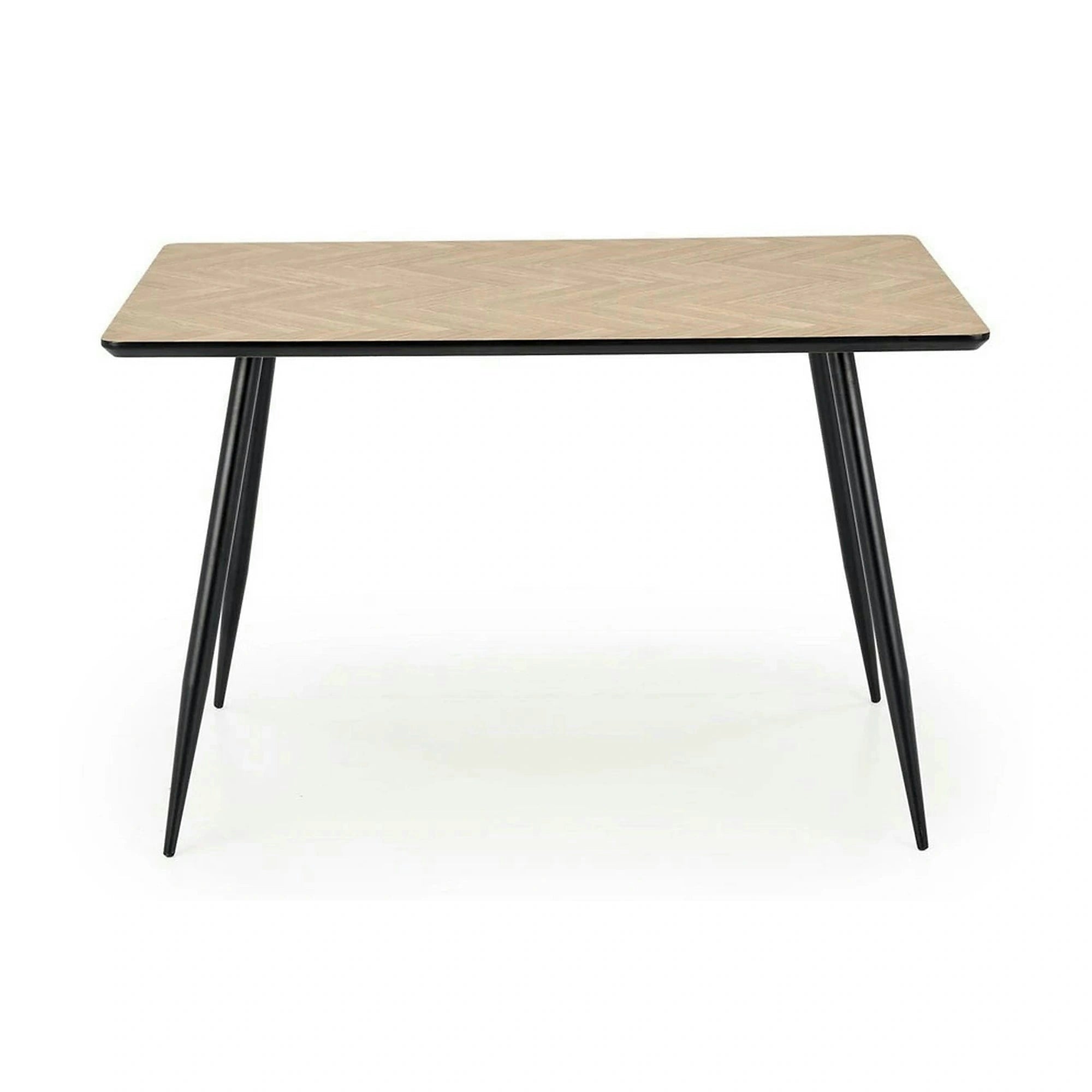 Masa BERTO, stejar/negru, 120x80x77 cm