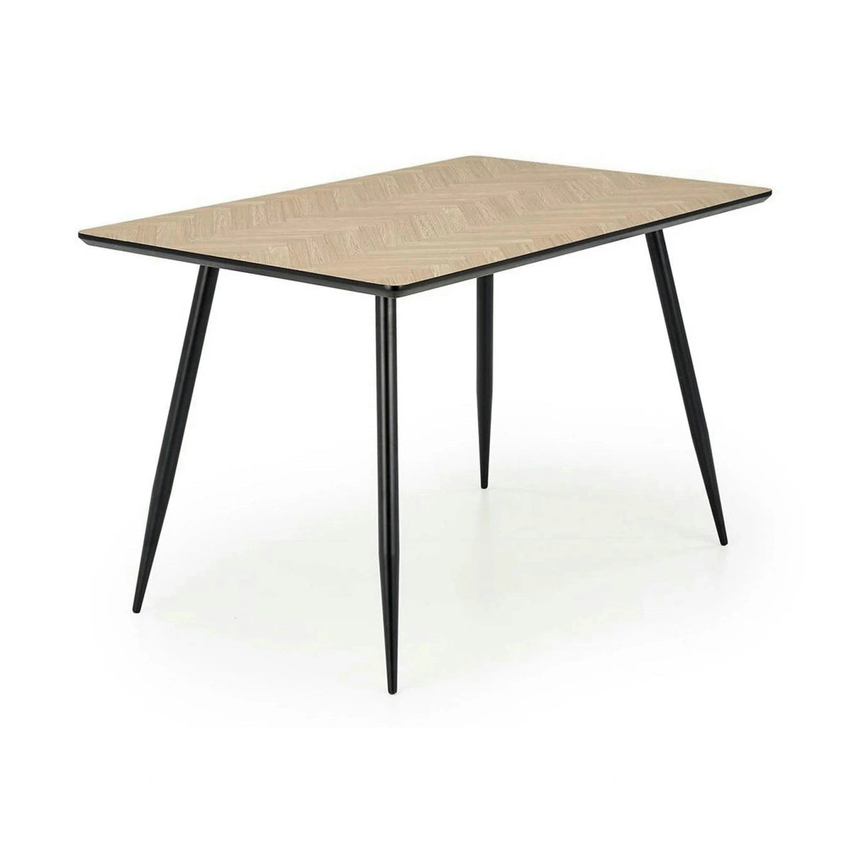 Masa BERTO, stejar/negru, 120x80x77 cm