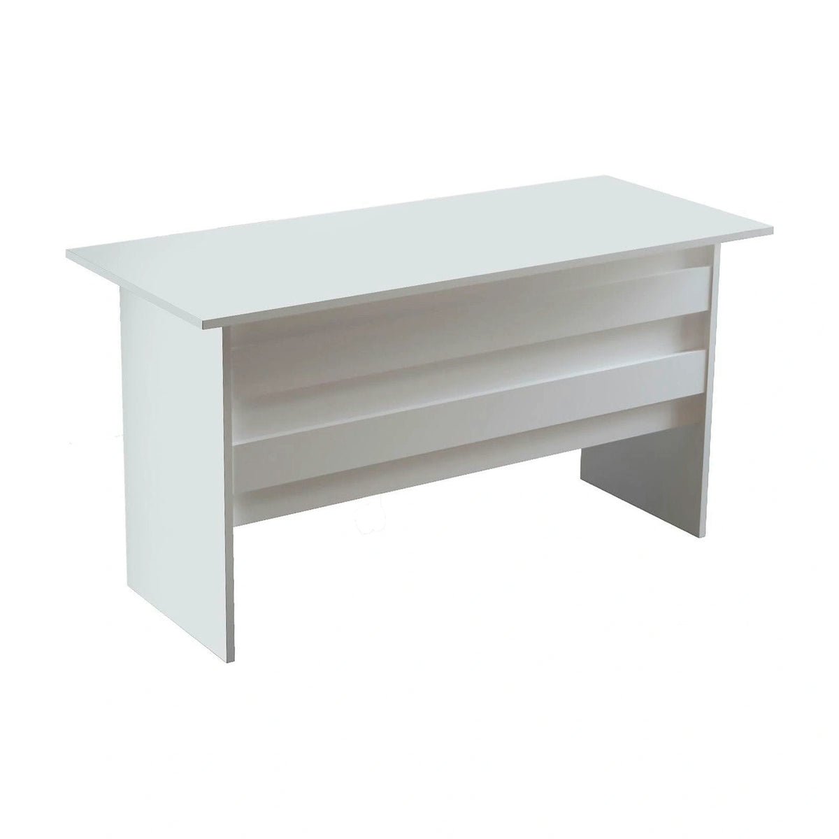 Masa birou 956LCS1103, alb, PAL melaminat, 140x60x74 cm