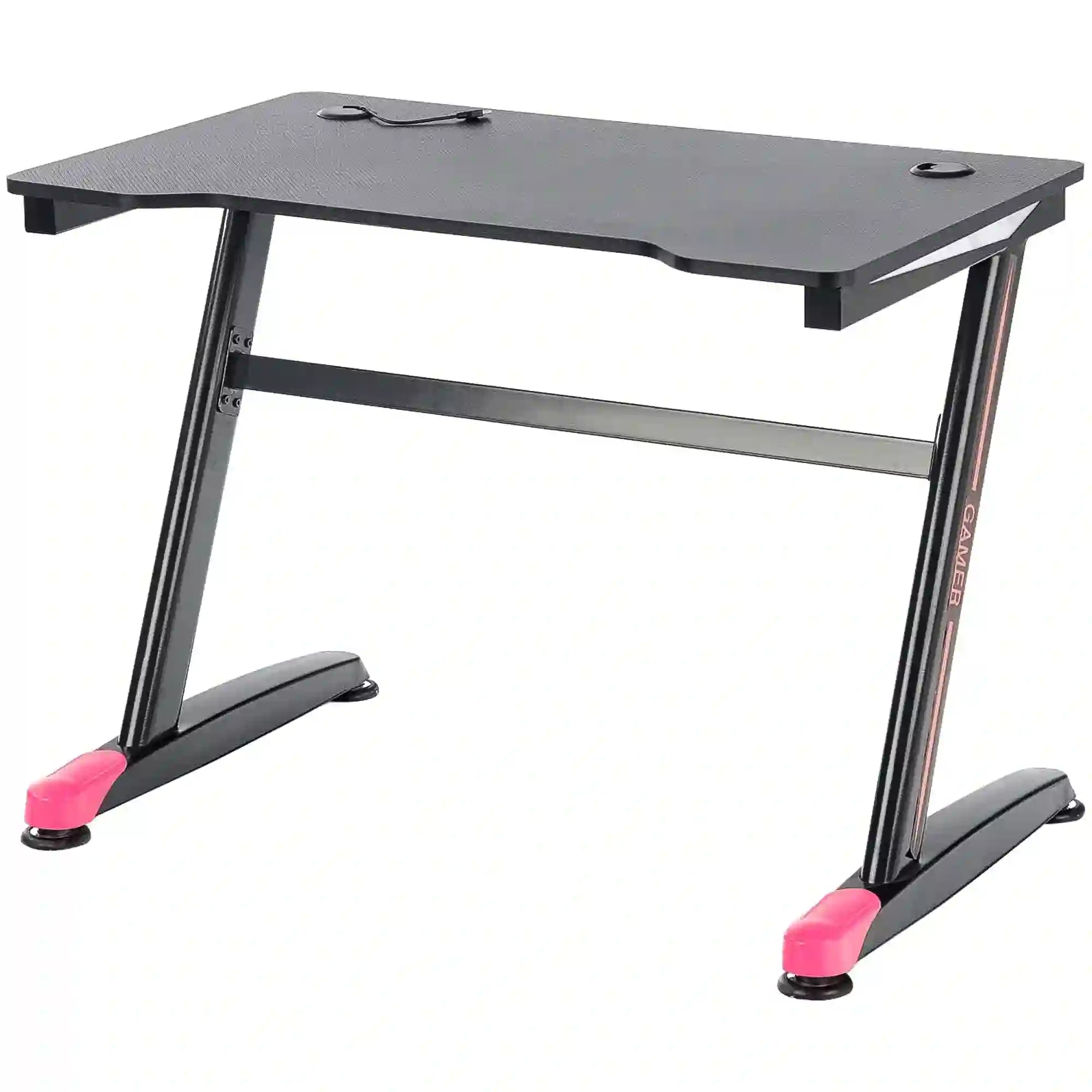 Masa birou B40, negru/rosu, 100x60x74 cm