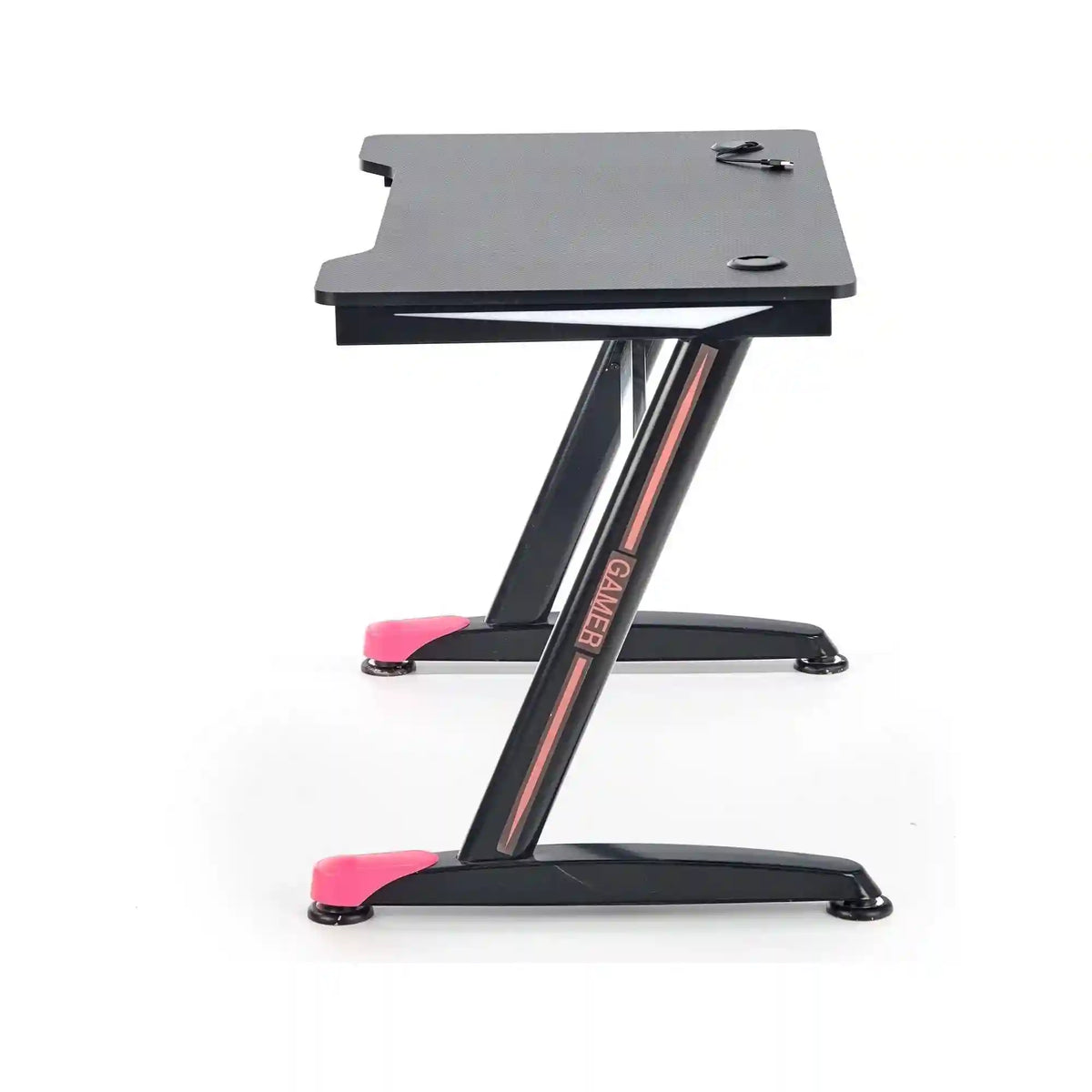 Masa birou B40, negru/rosu, 100x60x74 cm