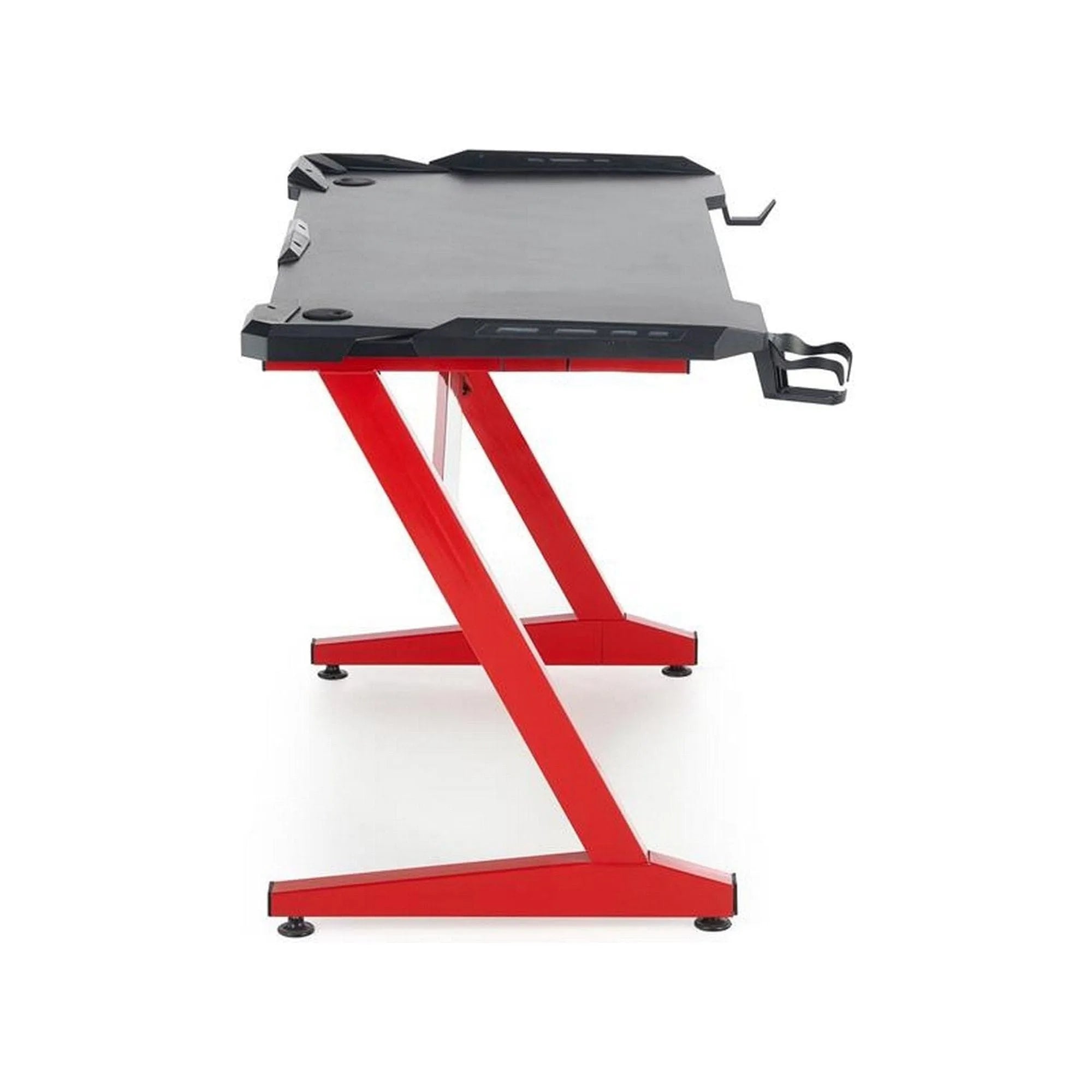 Masa birou B49, rosu/negru, 122x60x74 cm