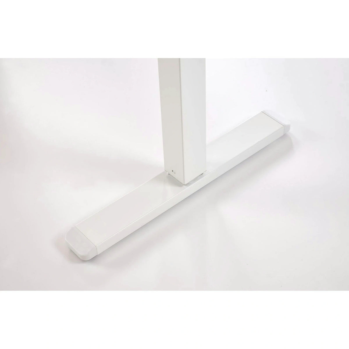 Masa birou B54, alb, PAL laminat/otel, 120x60x75-120 cm