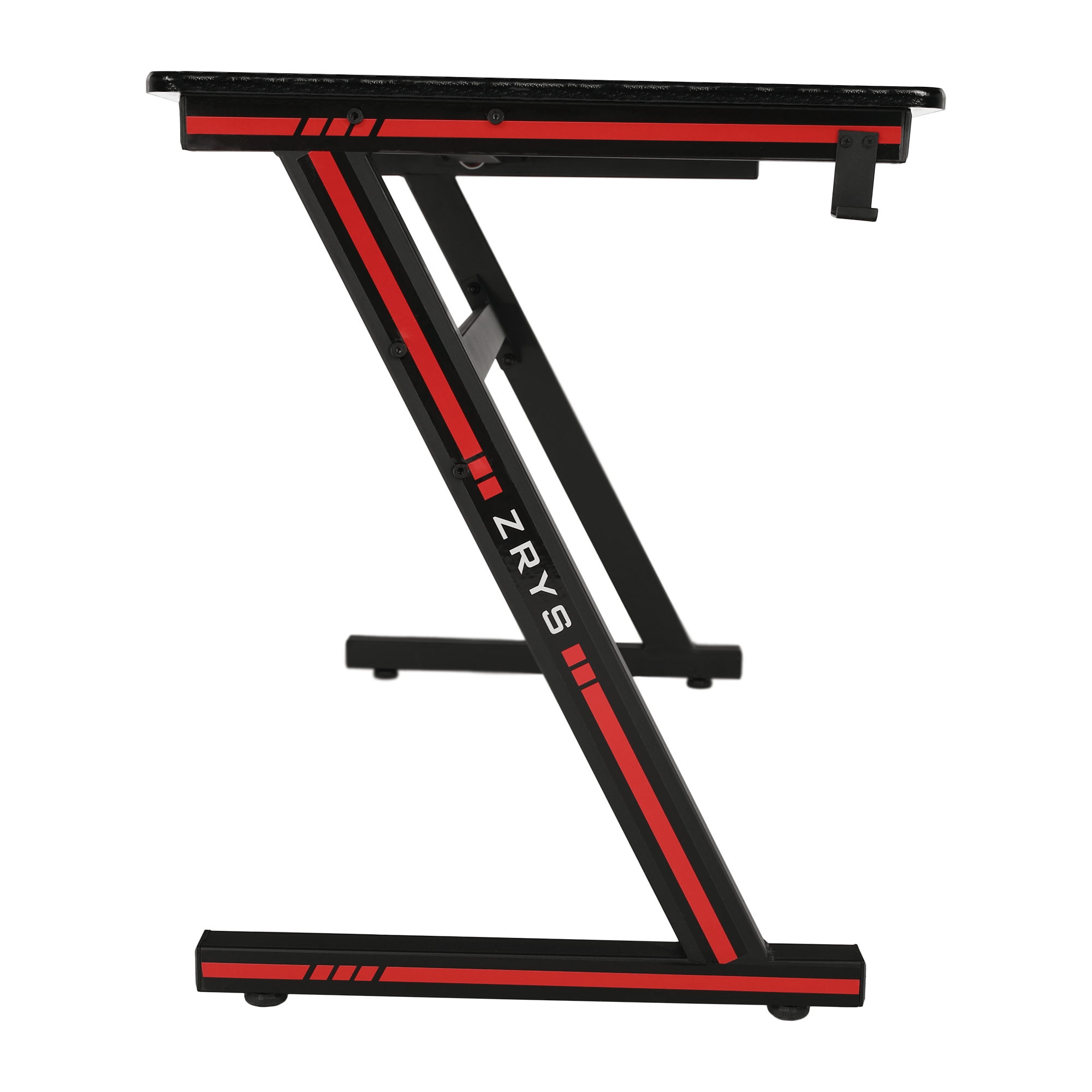 Masa birou MACKENZIE, negru/rosu, 140x60x75 cm