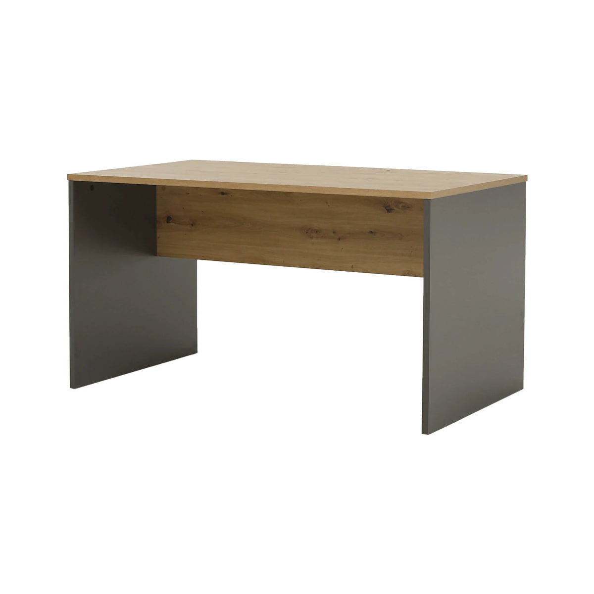 Masa birou RIOMA NEW TYP 16, gri grafit/stejar artisan, DTD laminat, 160x80x76 cm