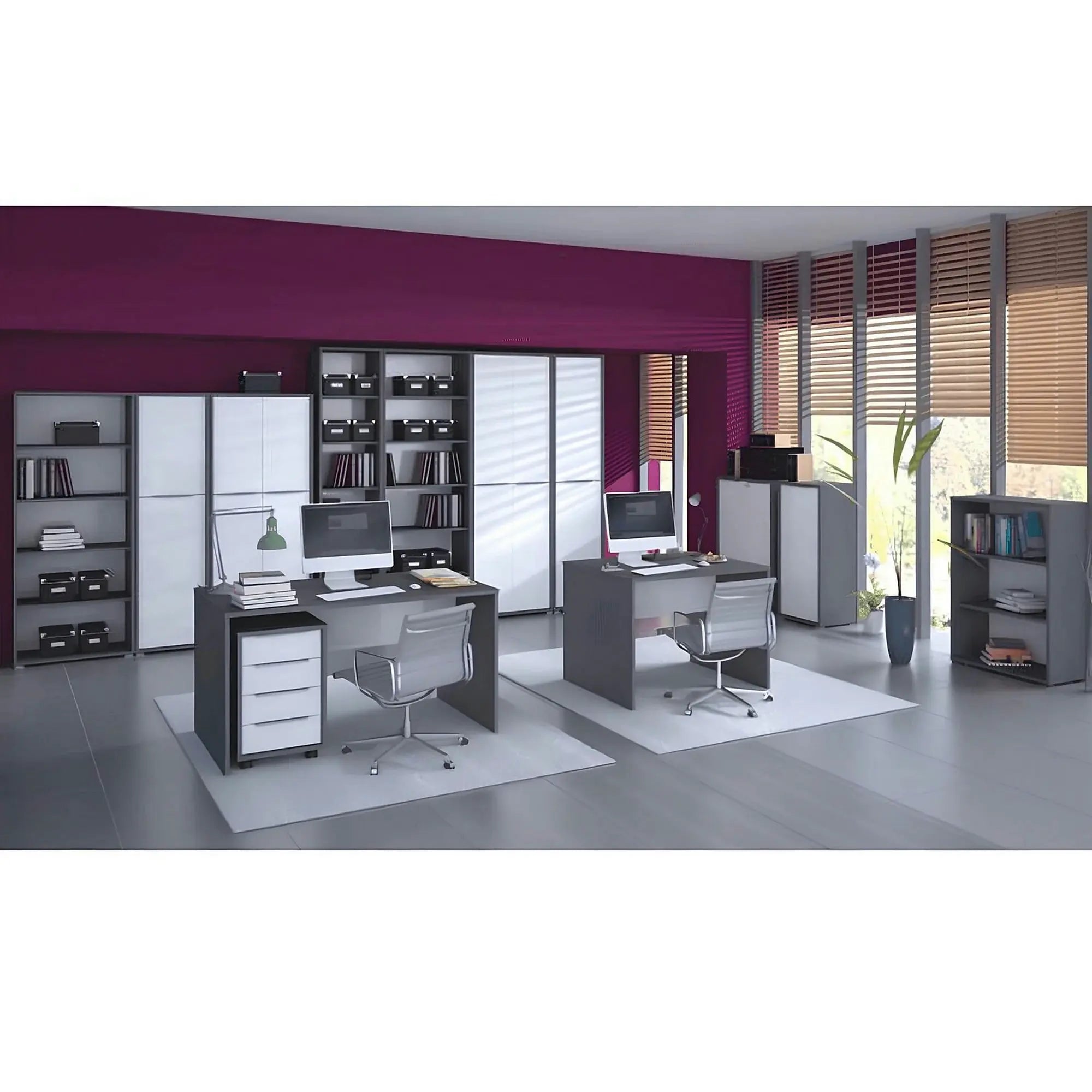 Masa birou, RIOMA NEW TYP 17, gri grafit, DTD laminat, 80x80x76 cm