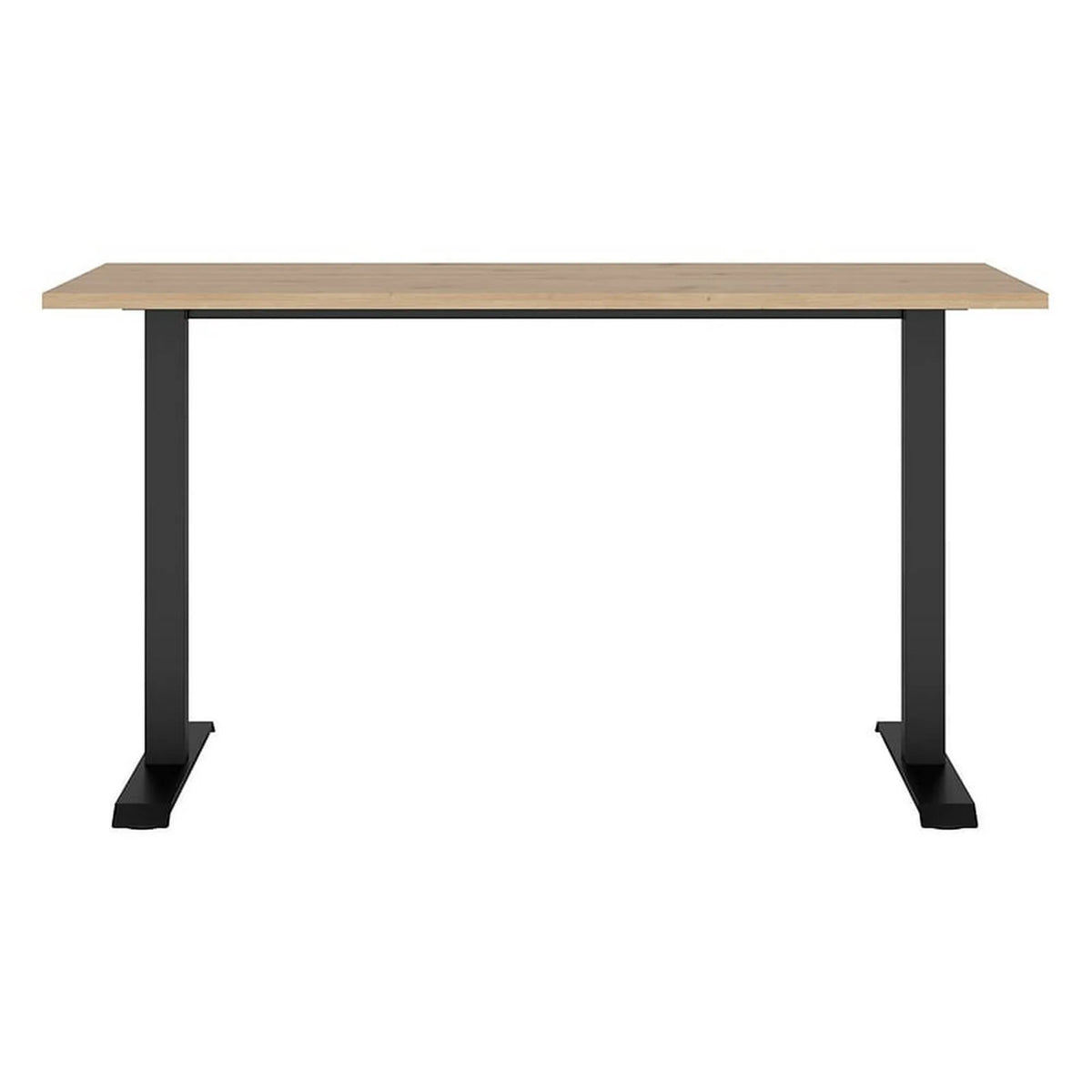 Masa birou SPACE OFFICE, stejar artisan/negru, PAL laminat/metal, 140x68x76 cm