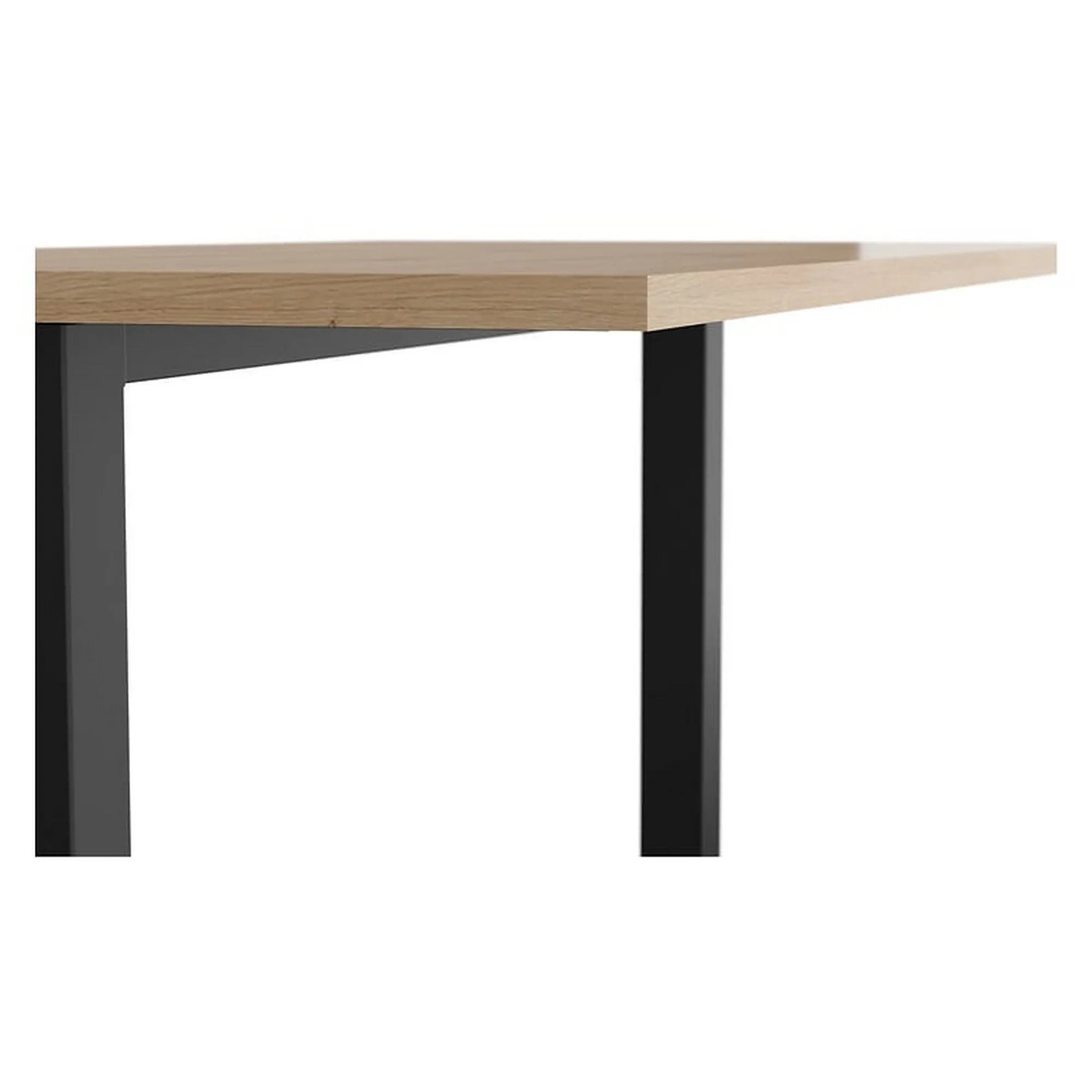 Masa birou SPACE OFFICE, stejar artisan/negru, PAL laminat/metal, 140x68x76 cm