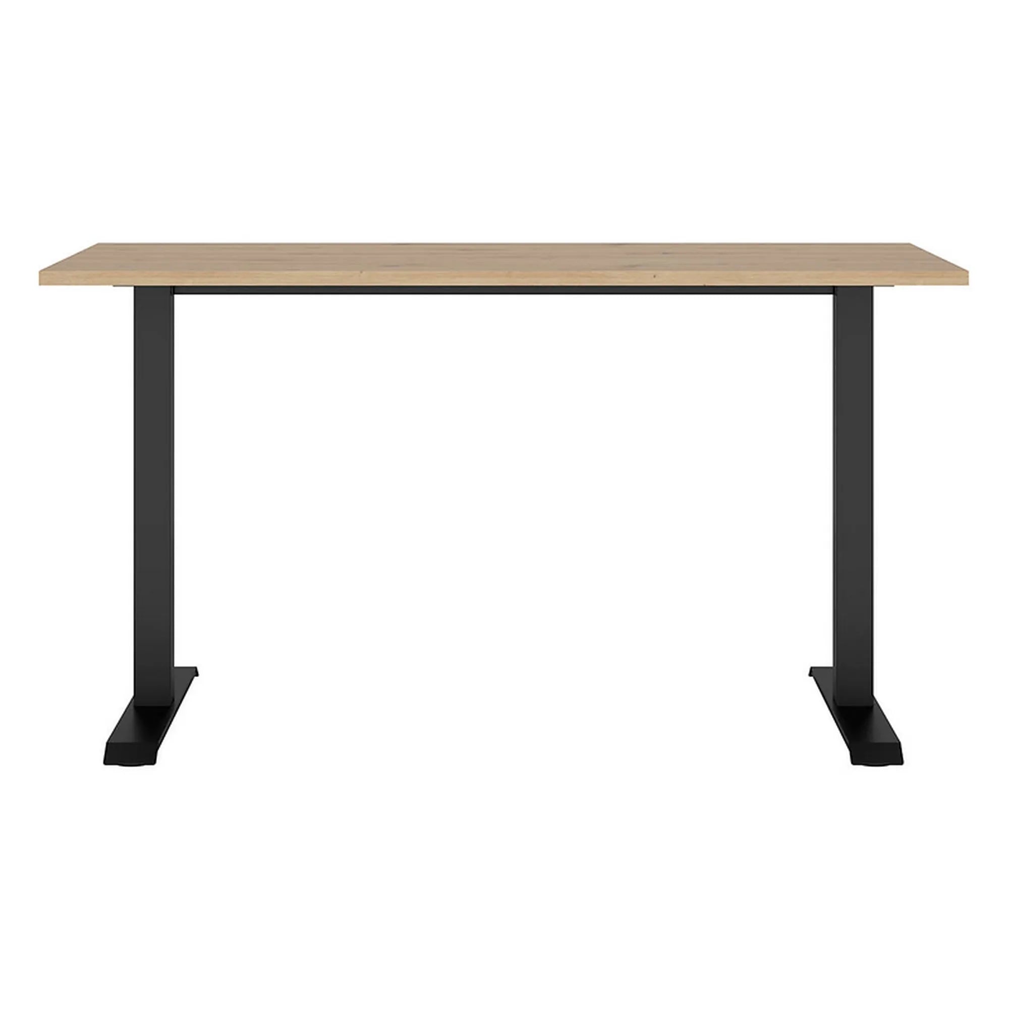 Masa birou SPACE OFFICE, stejar artisan/negru, PAL laminat/metal, 160x68x76 cm