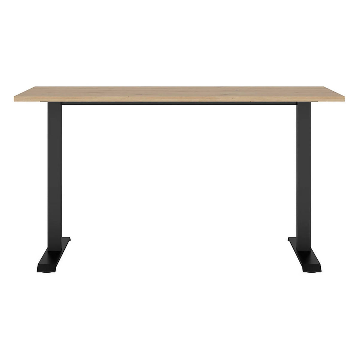 Masa birou SPACE OFFICE, stejar artisan/negru, PAL laminat/metal, 160x68x76 cm