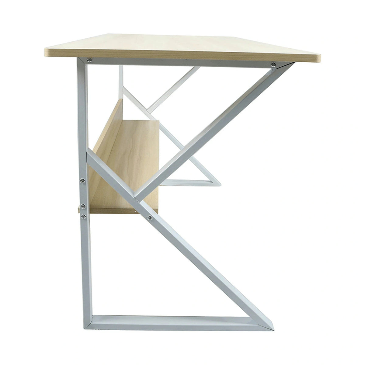 Masa birou TARCAL, stejar natural/alb, 100x60x72 cm