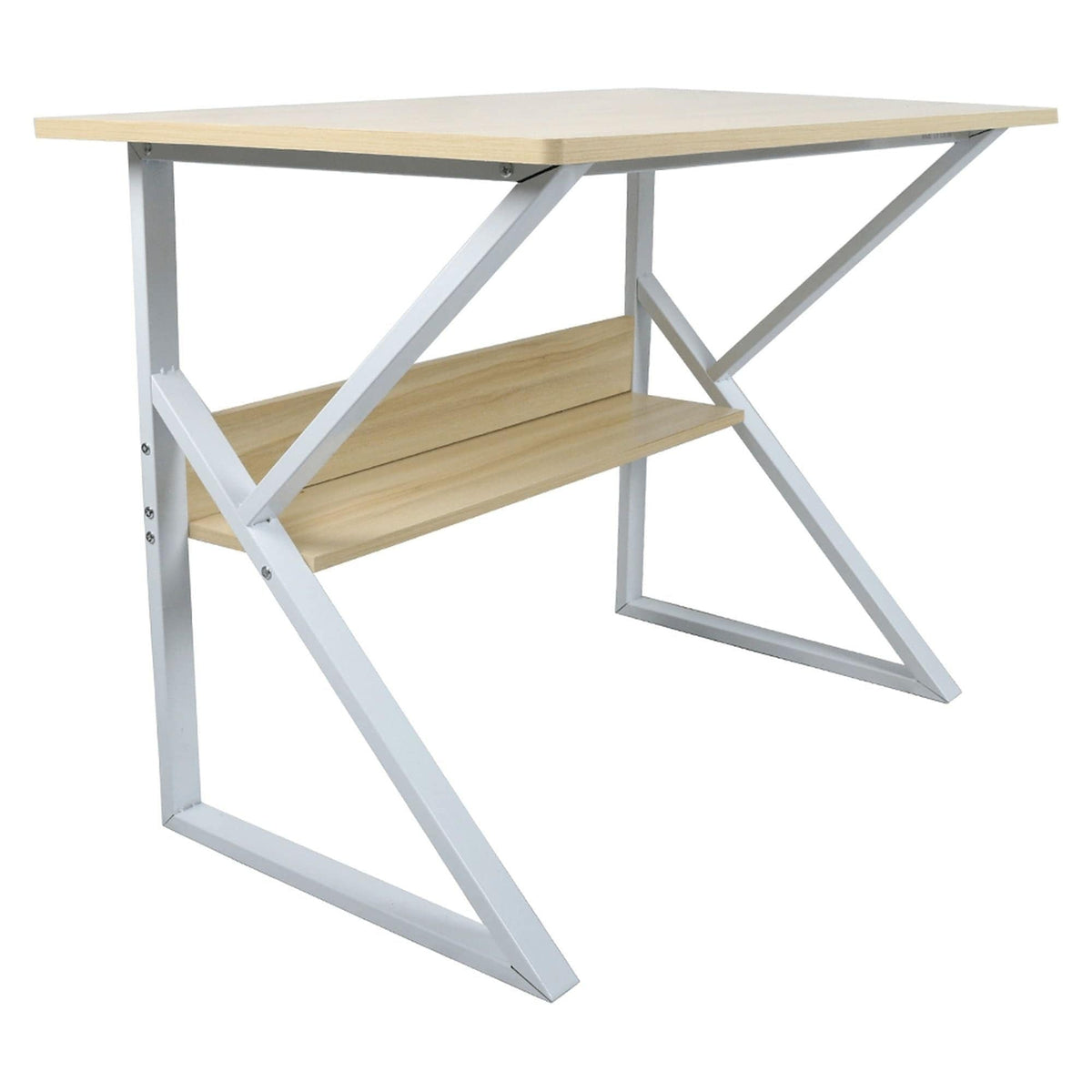Masa birou TARCAL, stejar natural/alb, 80x40x72 cm