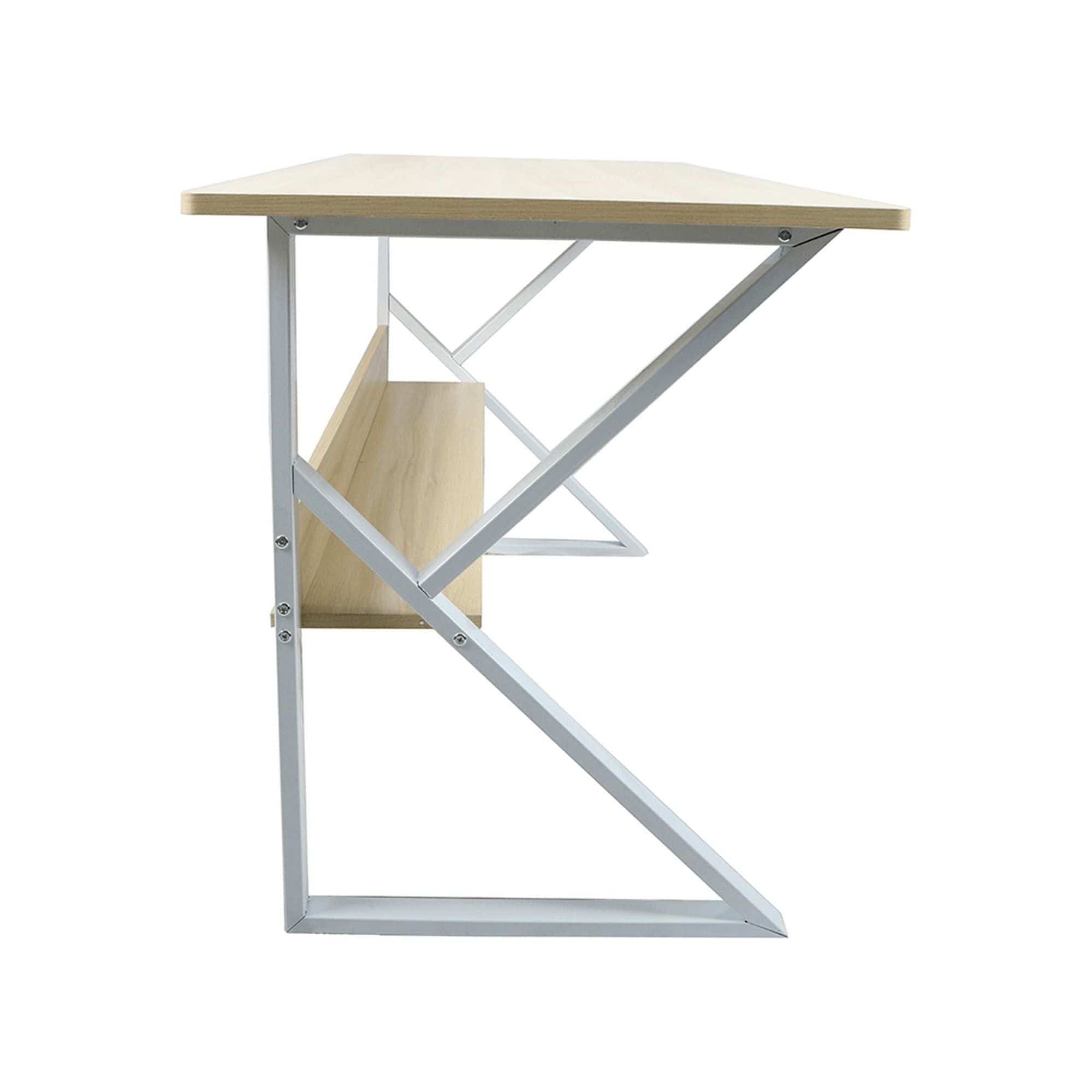 Masa birou TARCAL, stejar natural/alb, 80x40x72 cm