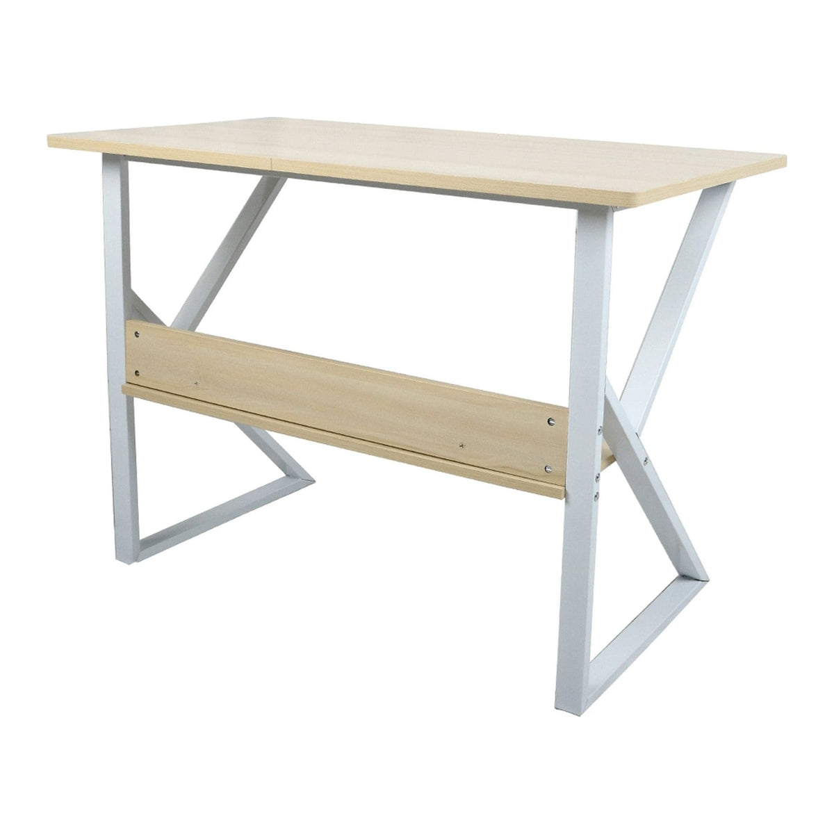 Masa birou TARCAL, stejar natural/alb, 80x40x72 cm