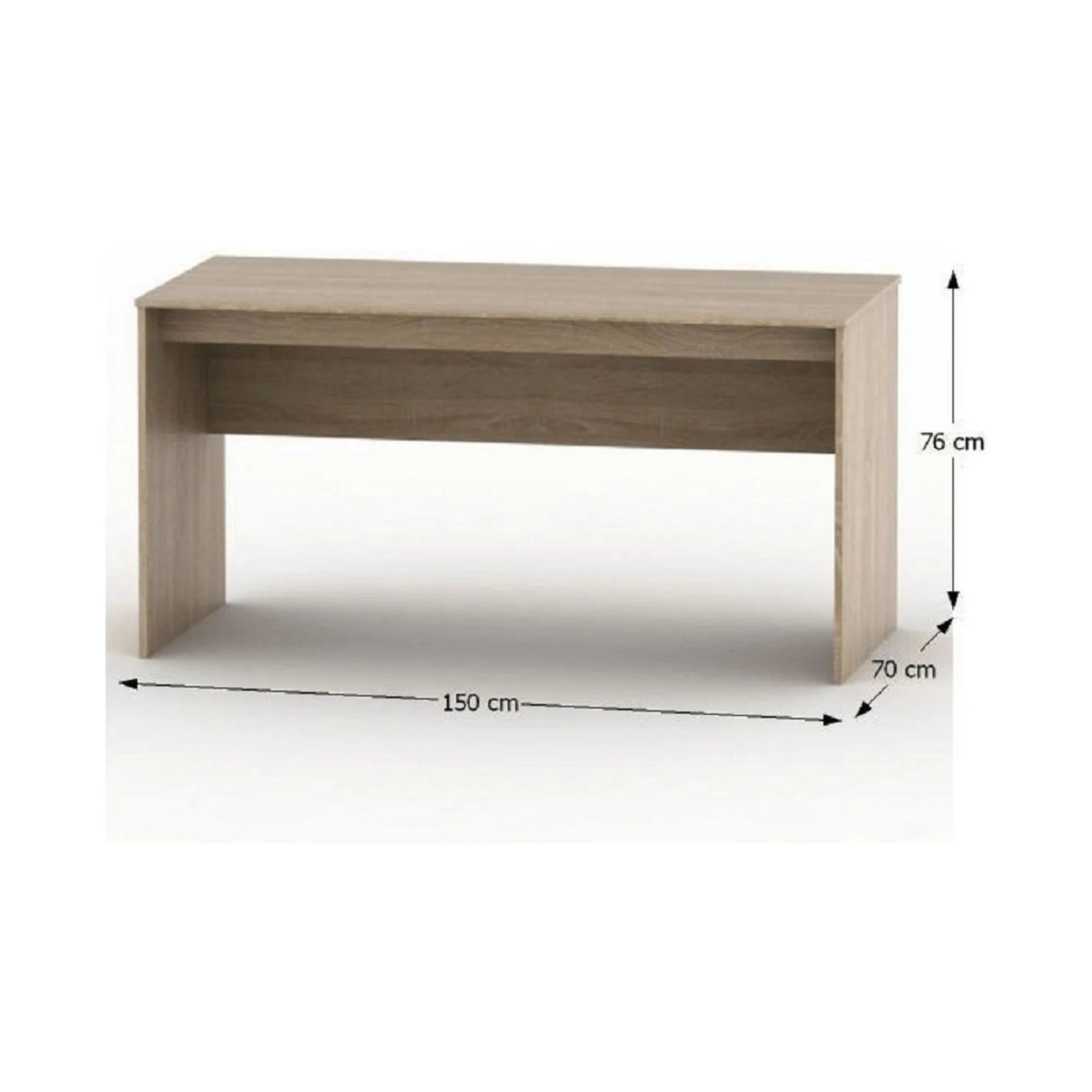 Masa birou TEMPO ASISTENT NEW 020 PI, stejar sonoma, PAL melaminat, 150x70x76 cm