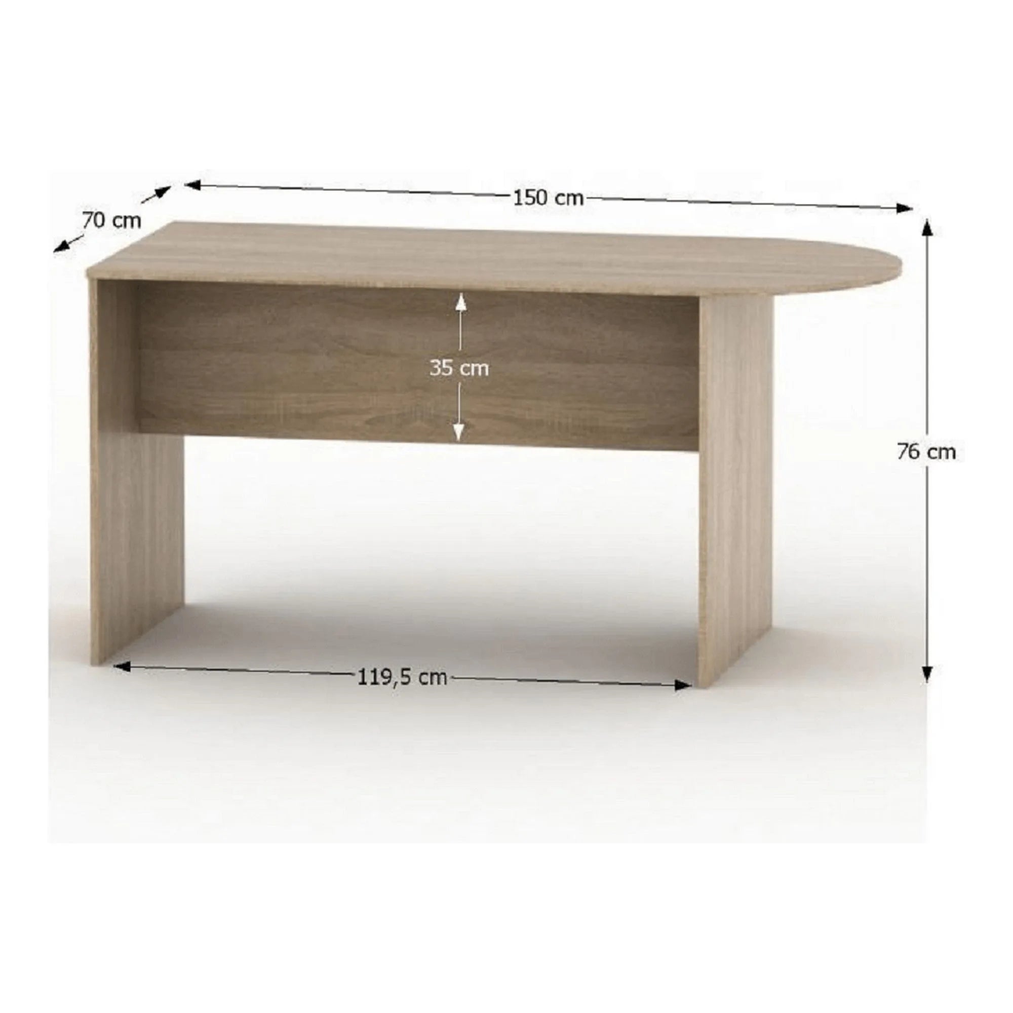 Masa birou TEMPO ASISTENT NEW 022, stejar sonoma, PAL melaminat, 150x70x76 cm