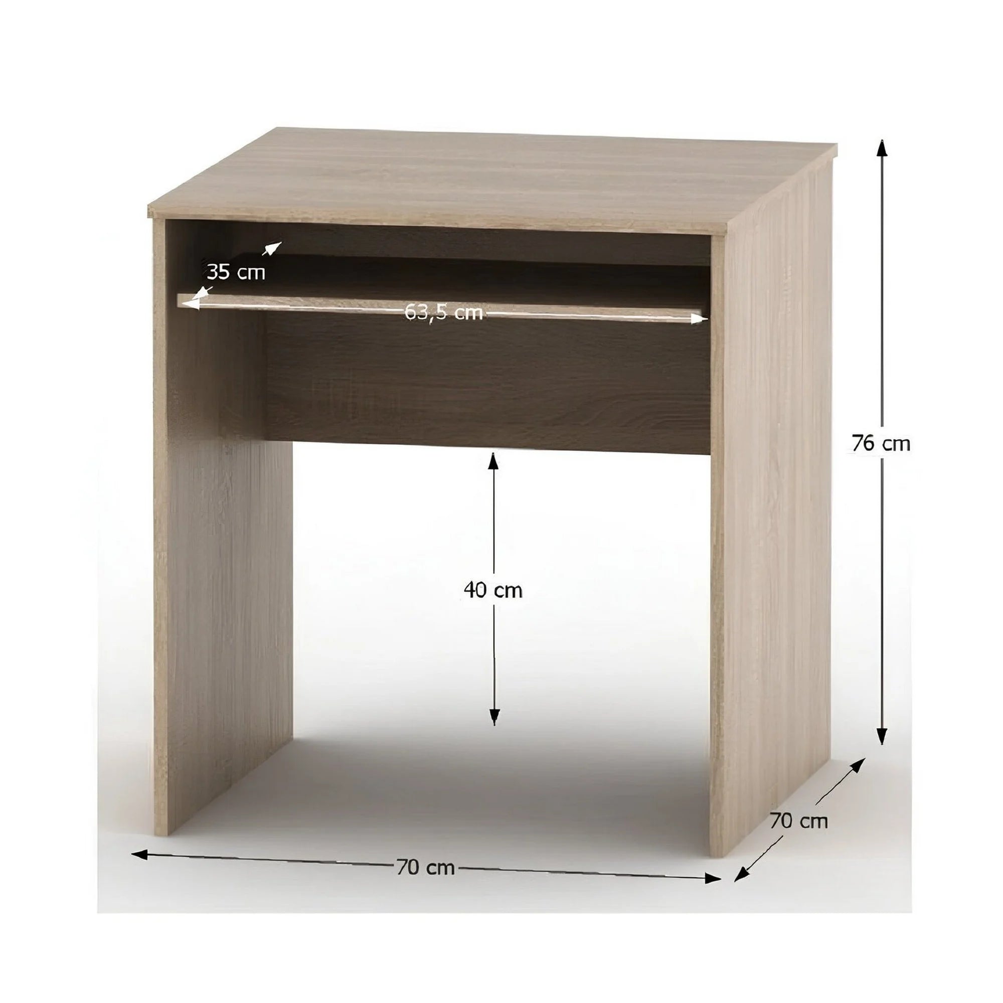 Masa birou TEMPO ASISTENT NEW 023, stejar sonoma, PAL melaminat, 70x70x76 cm