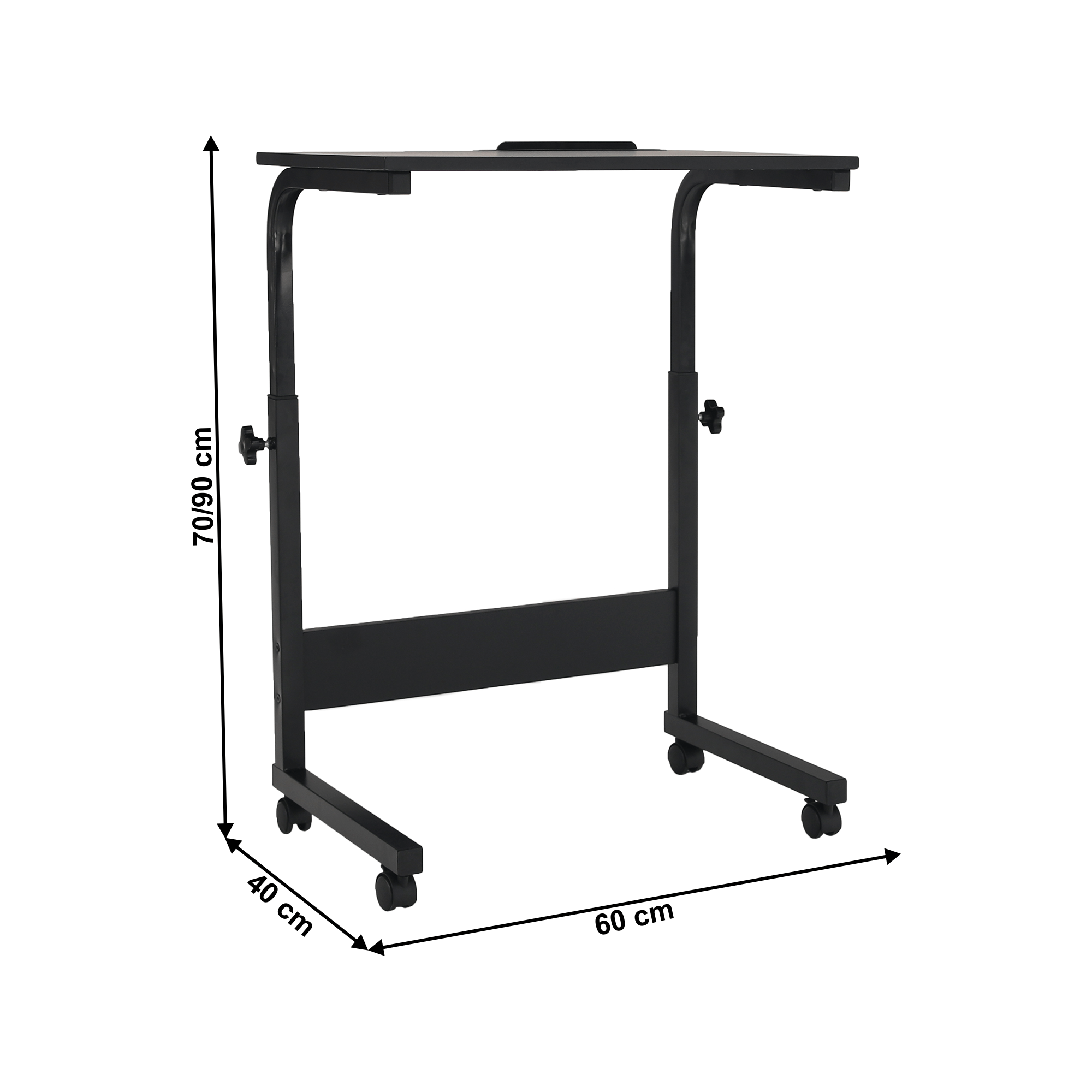 Masa birou WESTA, negru, 60x40x70/90 cm